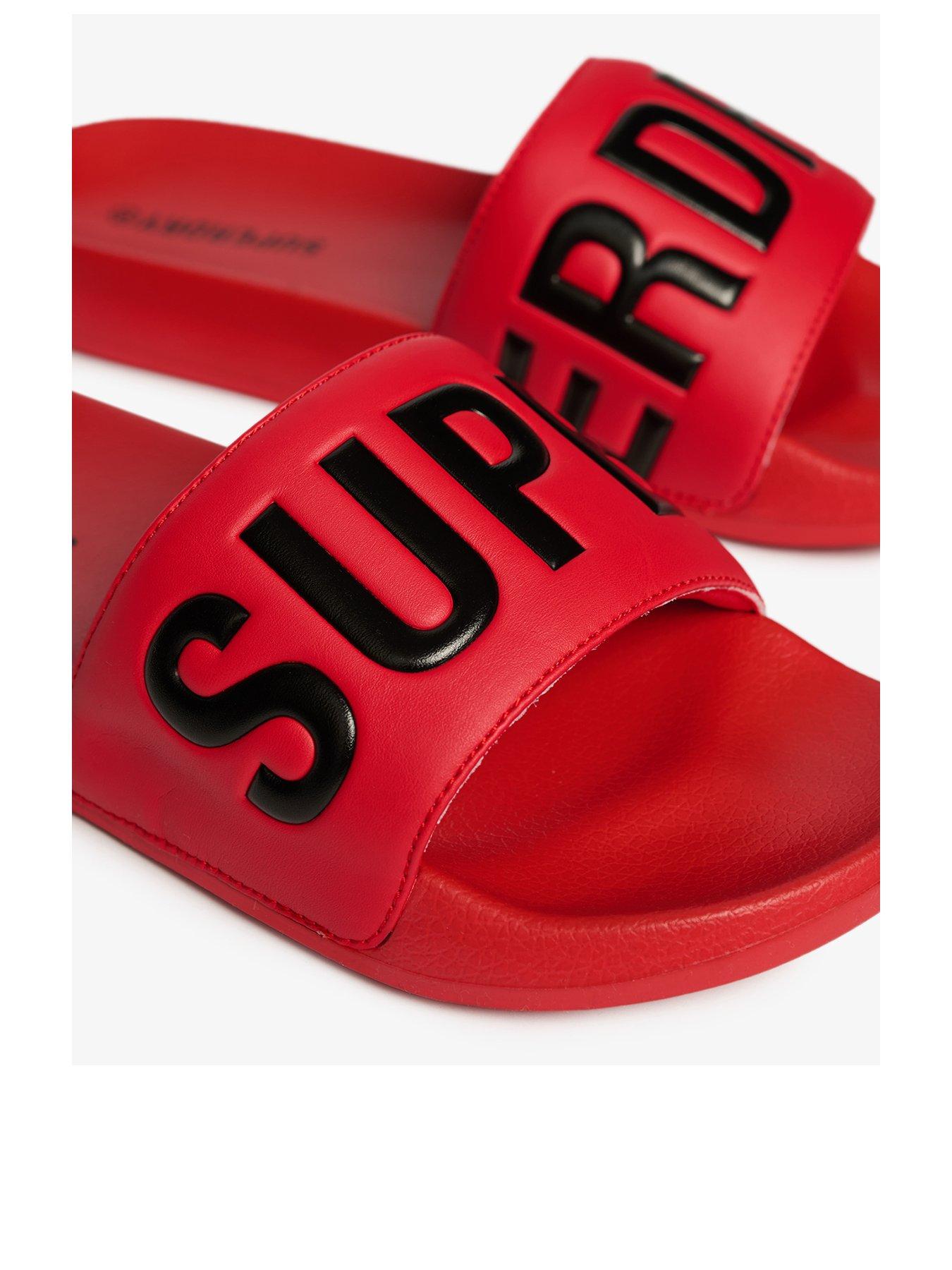 Image 3 of 5 of Superdry Superdry Core Graphic Pool Sliders- Red