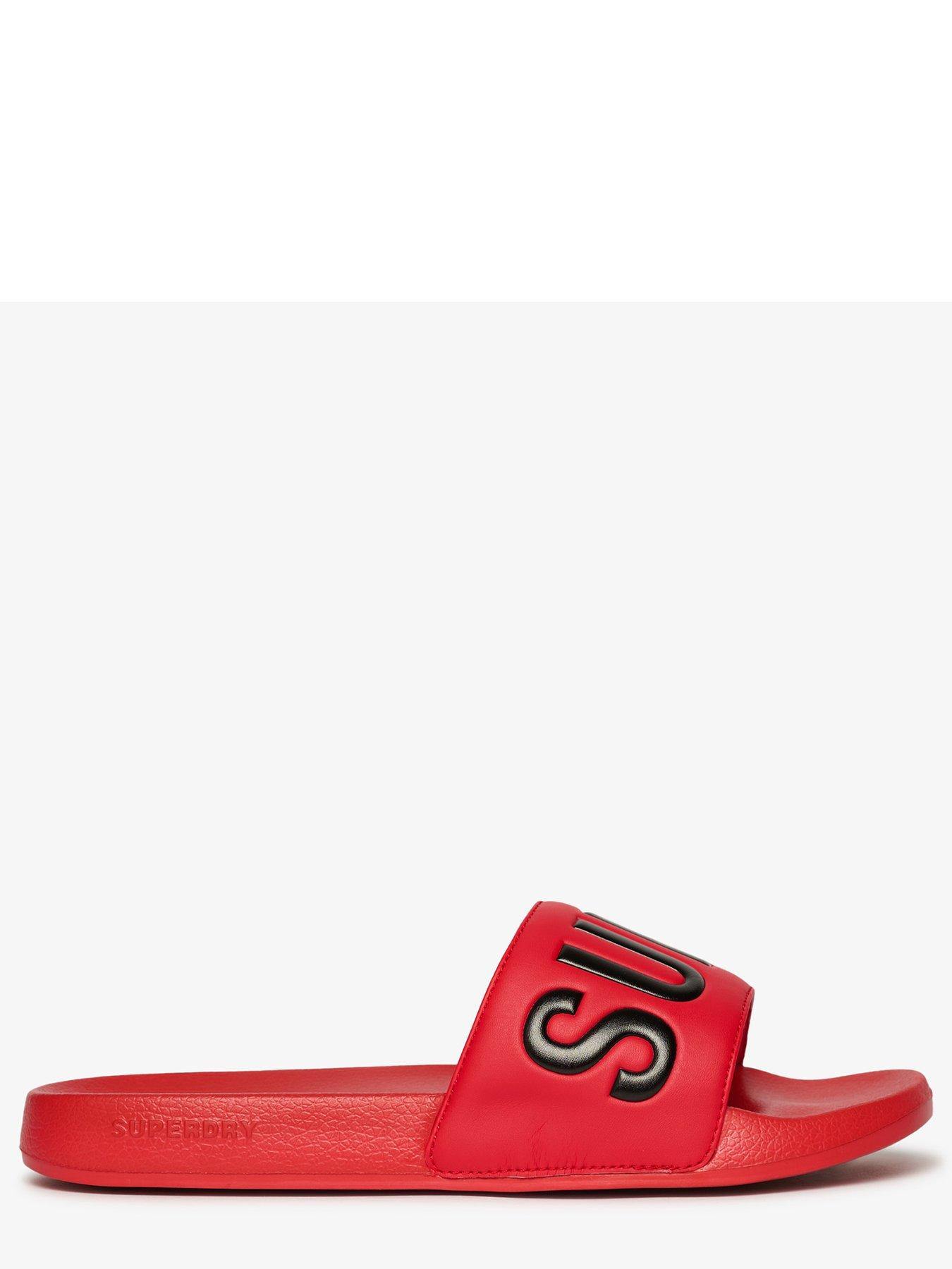 Image 5 of 5 of Superdry Superdry Core Graphic Pool Sliders- Red