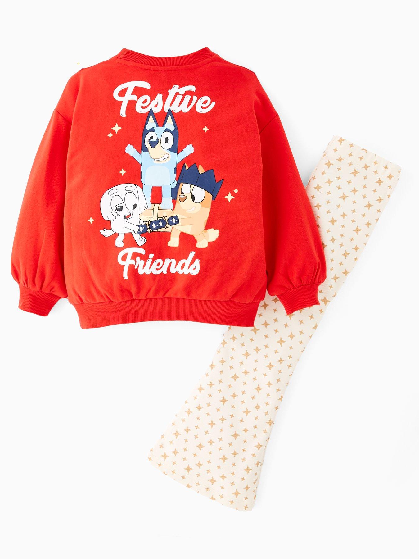Bluey Bluey Christmas Legging Set - Red