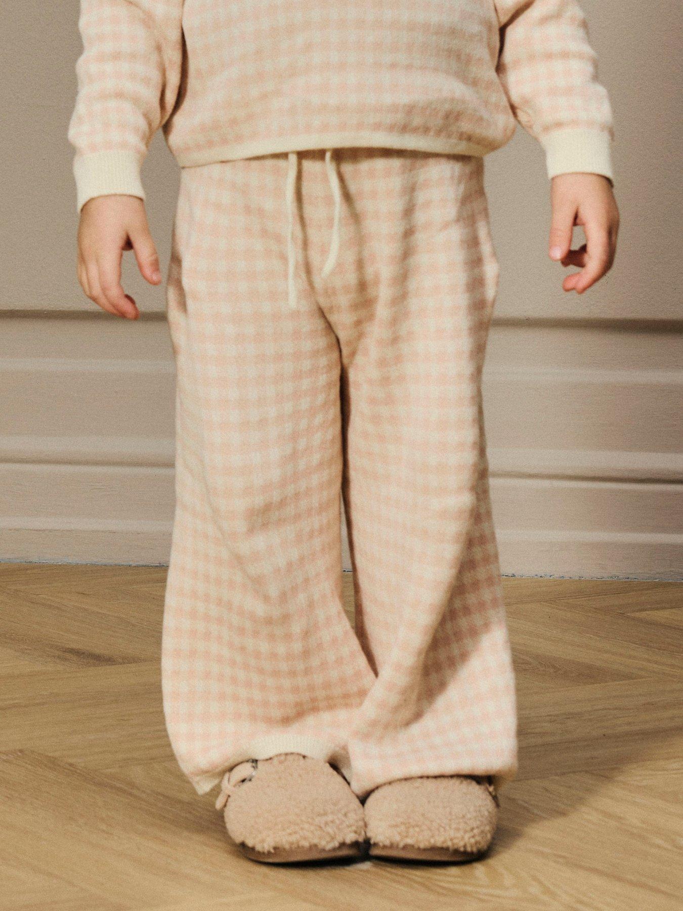 lil-atelier-mini-girls-gingham-knitted-co-ord-trousers-light-pink
