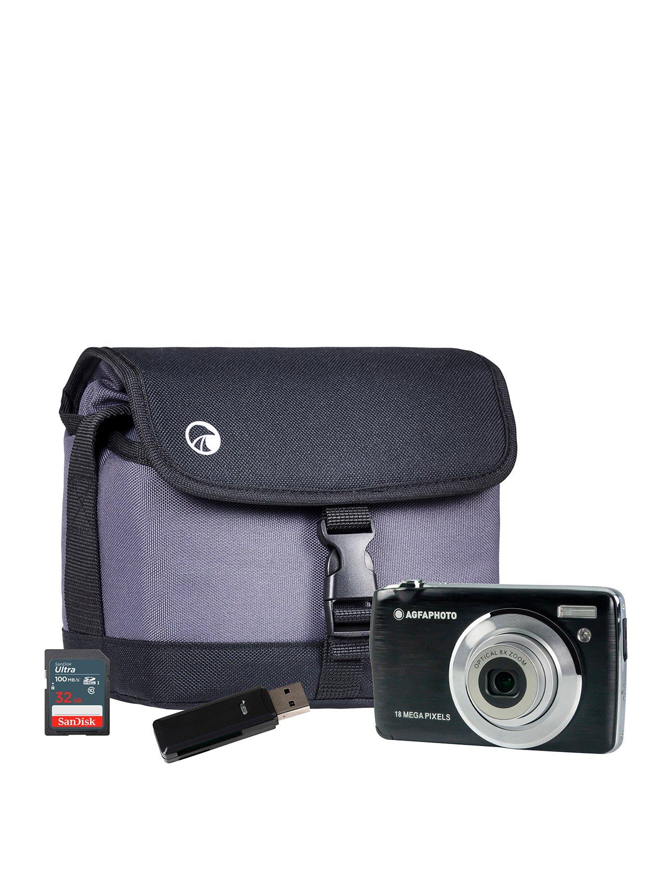 undefined Agfa DC8200 Camera Kit with Sandisk 32GB SD, Card Reader  &  Shoulder Bag - Black