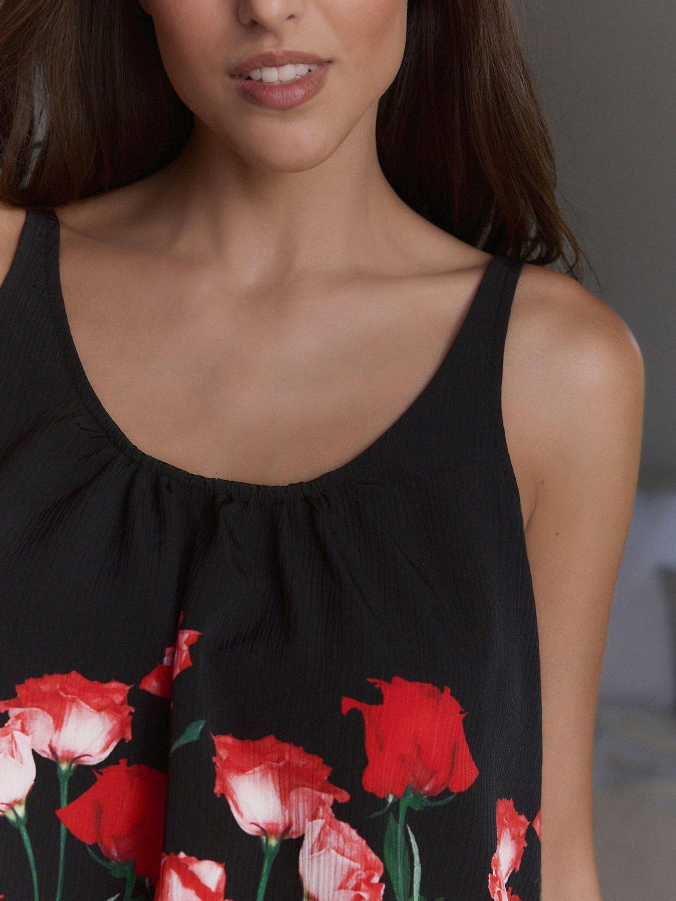 Image 3 of 6 of B By Ted Baker Ted Baker May Roses Vest Set - Black
