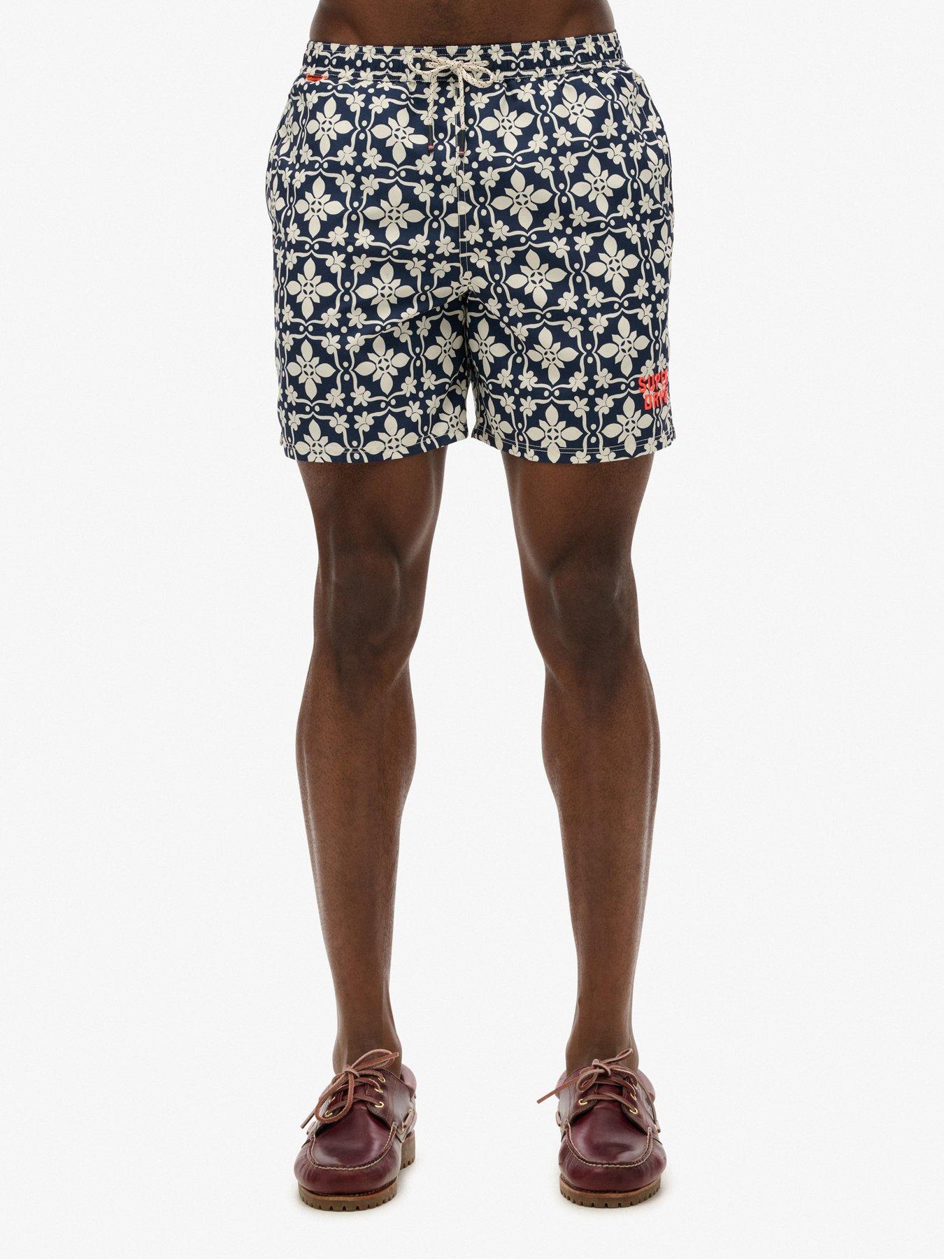 Superdry Superdry Tile Print 17-inch Swim Shorts Navy Very Ireland