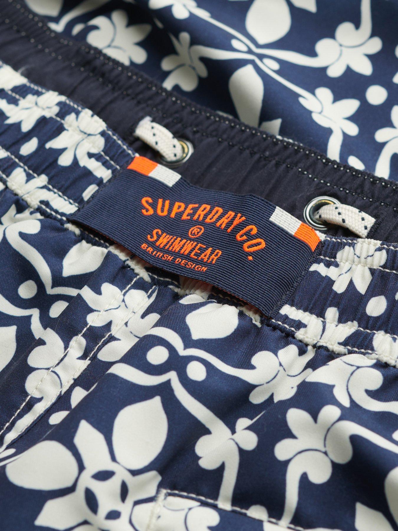 Image 6 of 6 of Superdry Superdry Tile Print 17-inch Swim Shorts - Navy