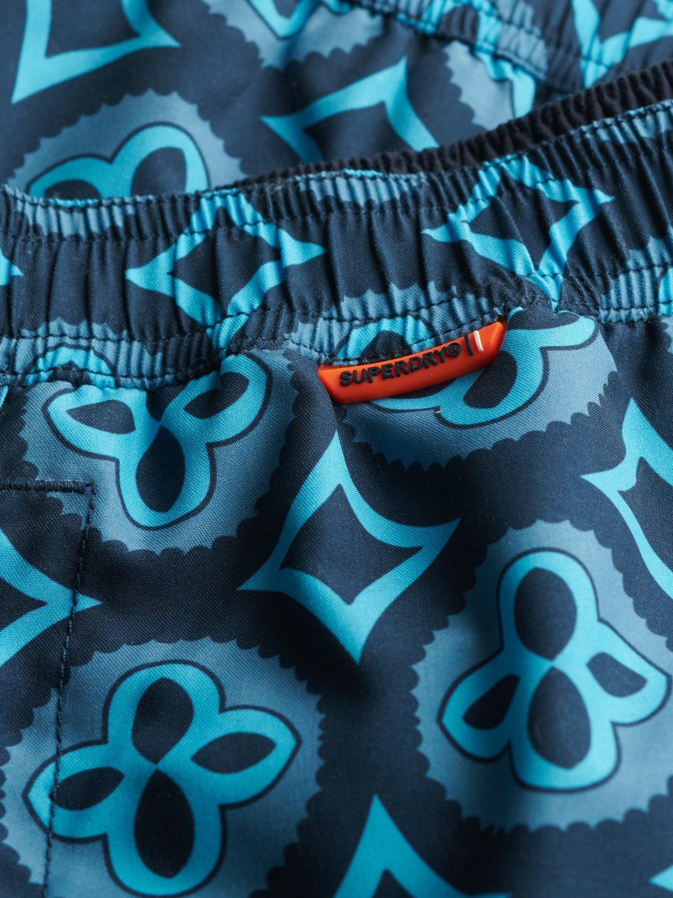 Image 6 of 6 of Superdry Superdry Tile Print 17-inch Swim Shorts - Blue