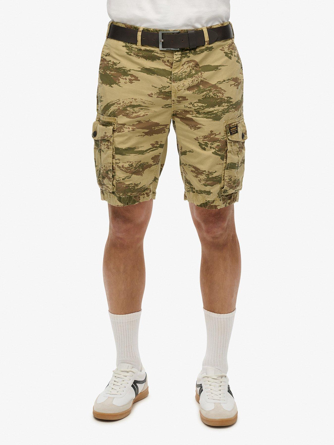 undefined Superdry Parachute Light Camo Print Shorts - Khaki