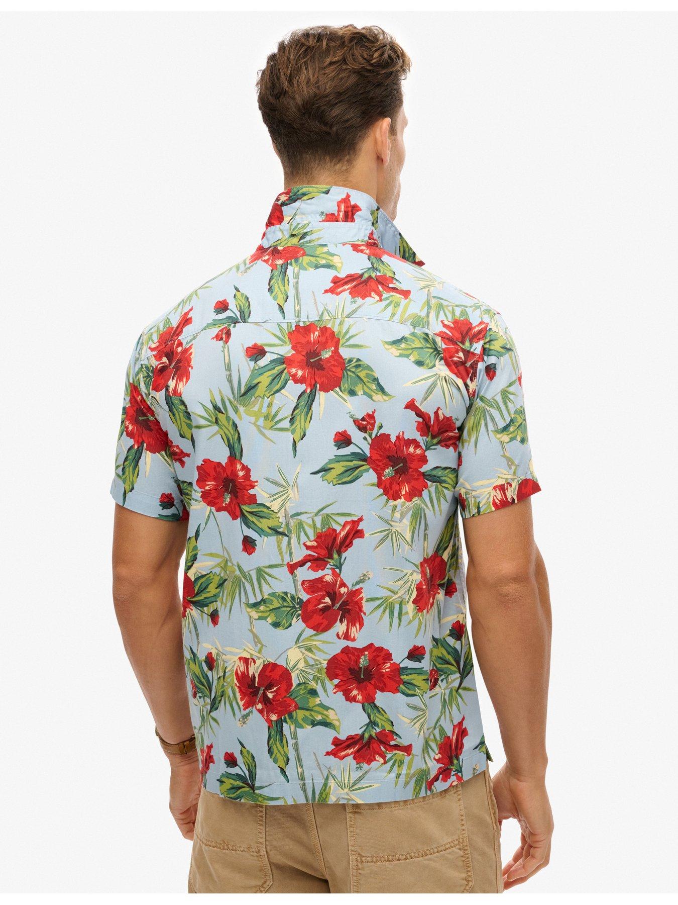 Image 2 of 5 of Superdry Superdry Hawaiian Printed Short Sleeve Shirt - Blue