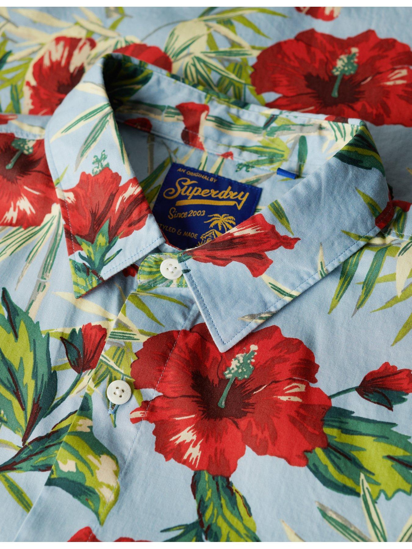 Image 5 of 5 of Superdry Superdry Hawaiian Printed Short Sleeve Shirt - Blue