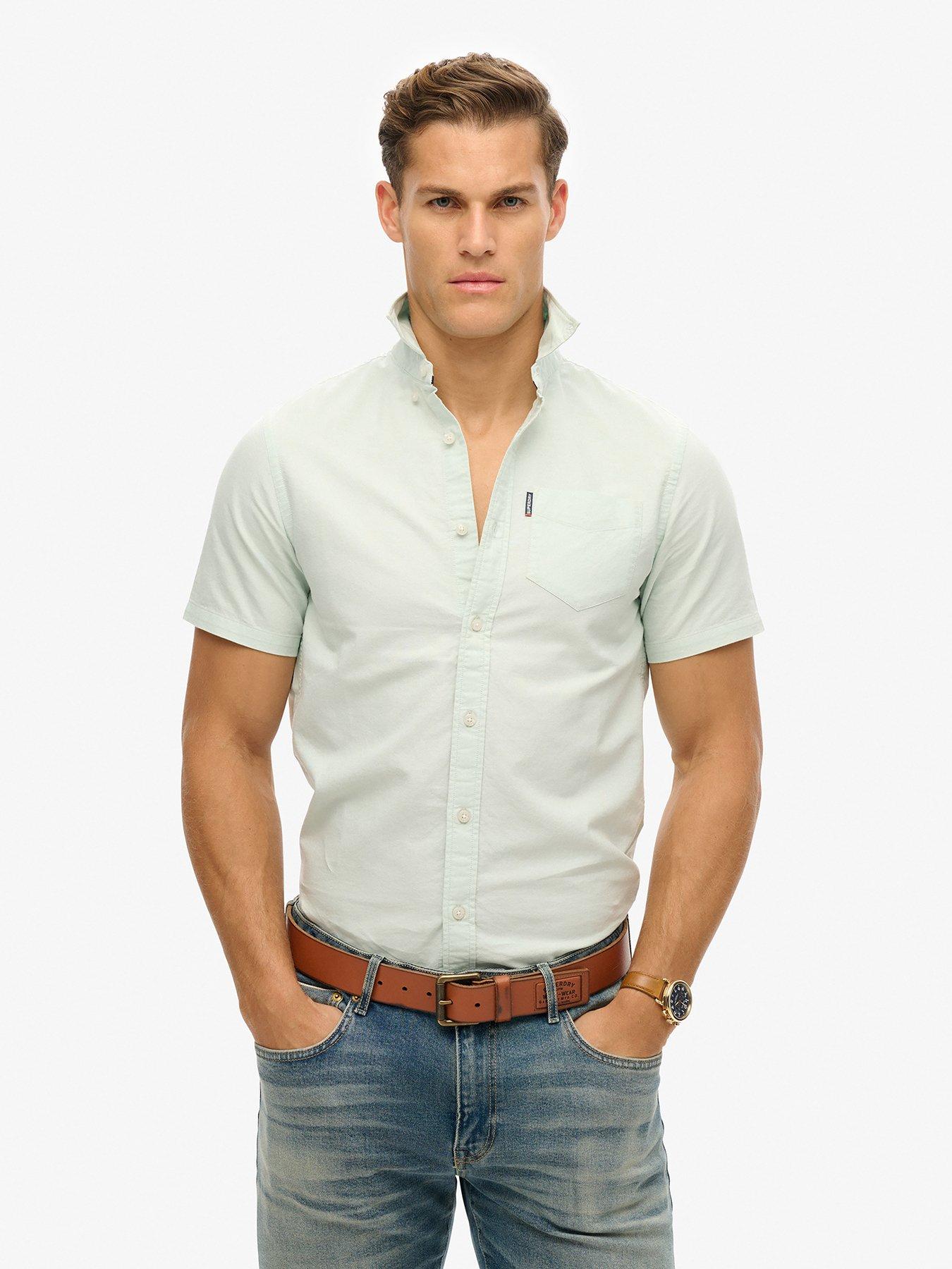 undefined Superdry Oxford Short Sleeve Shirt - Green
