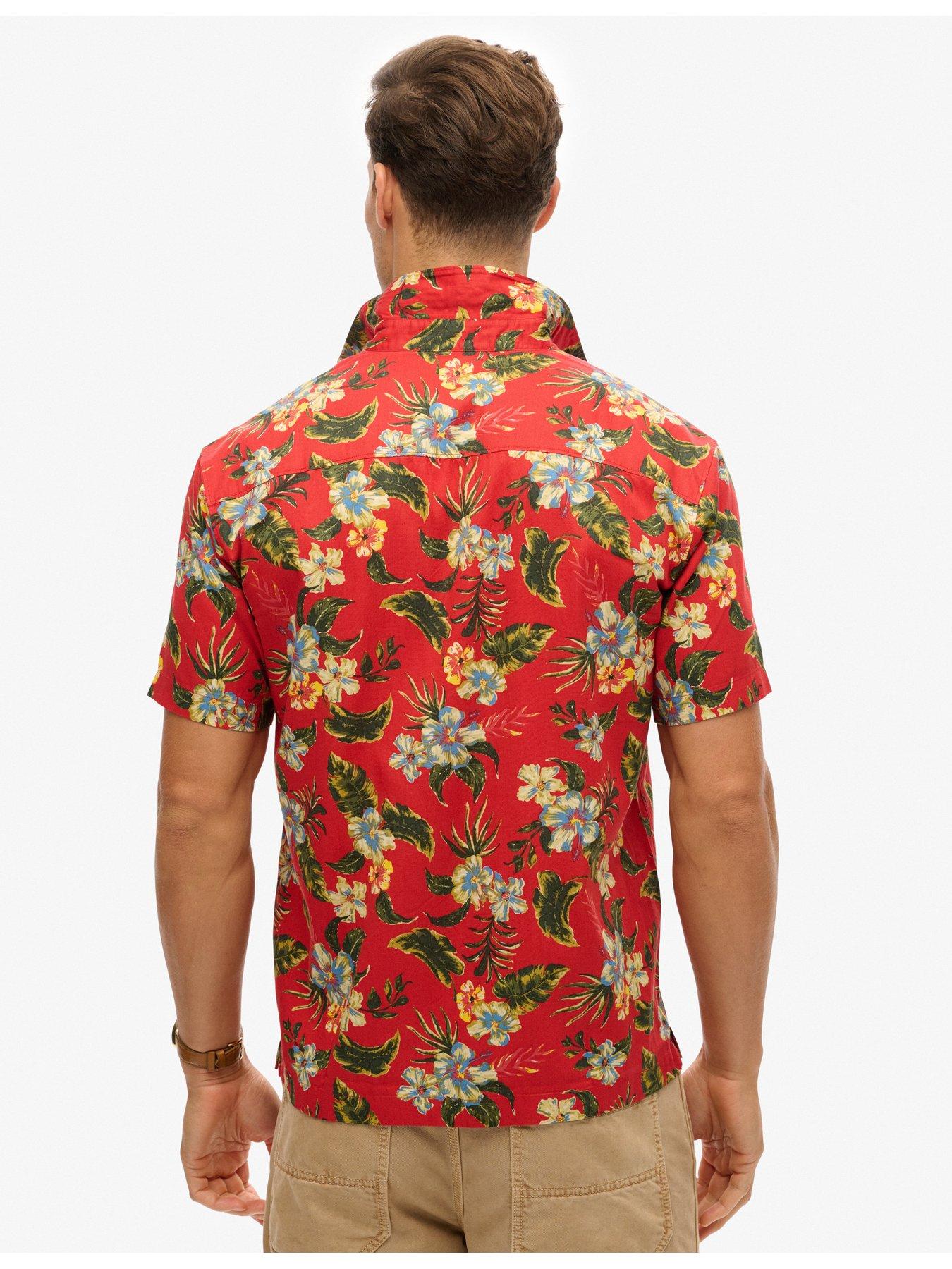 Image 2 of 5 of Superdry Superdry Hawaiian Printed Short Sleeve Shirt - Red