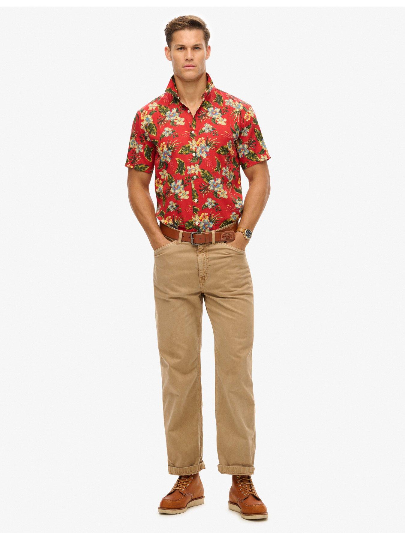 Image 3 of 5 of Superdry Superdry Hawaiian Printed Short Sleeve Shirt - Red