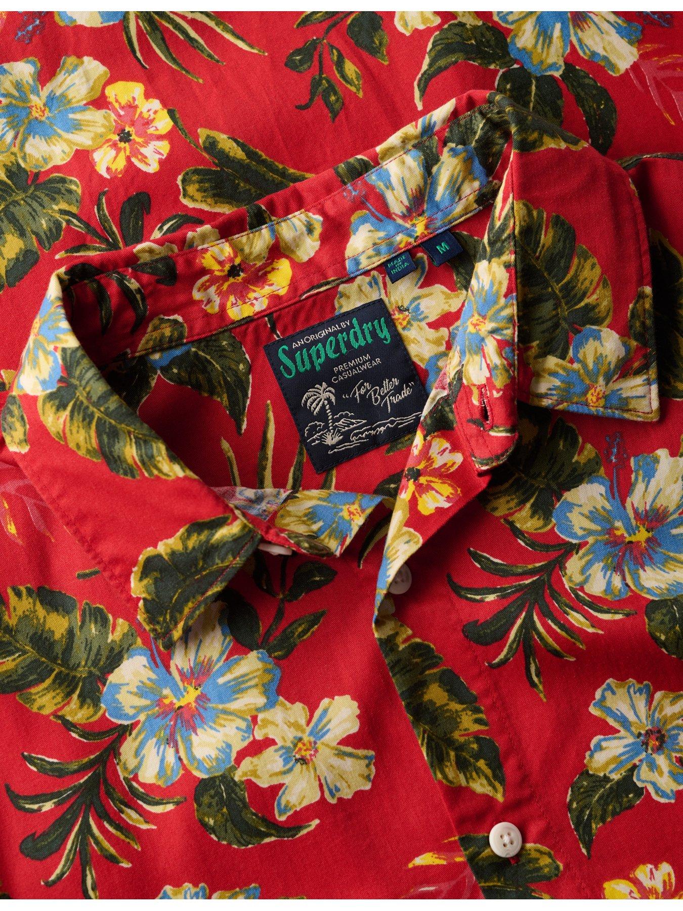 Image 5 of 5 of Superdry Superdry Hawaiian Printed Short Sleeve Shirt - Red