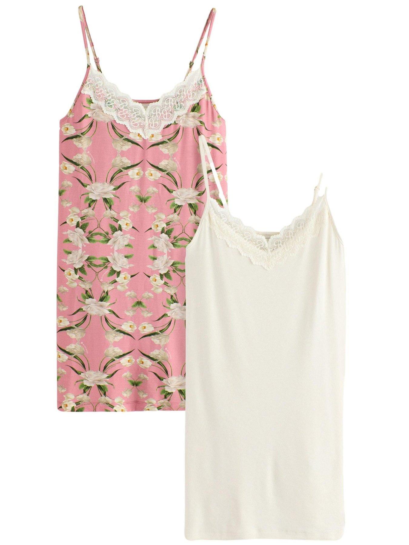 B By Ted Baker Ted Baker May Pink Flow Slip 2pk - Pink/oatmeal