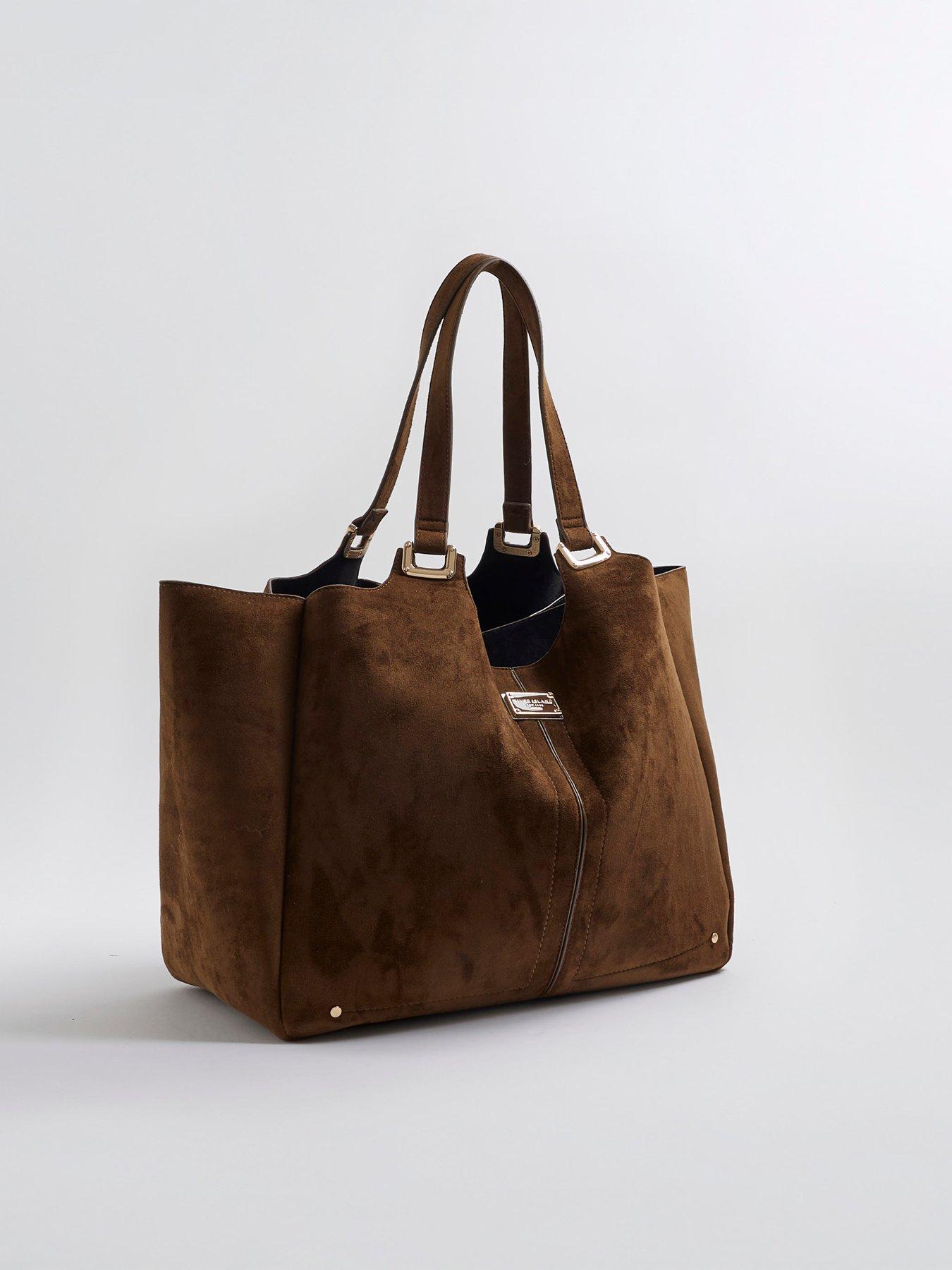 river-island-suedette-winged-slouch-brownback