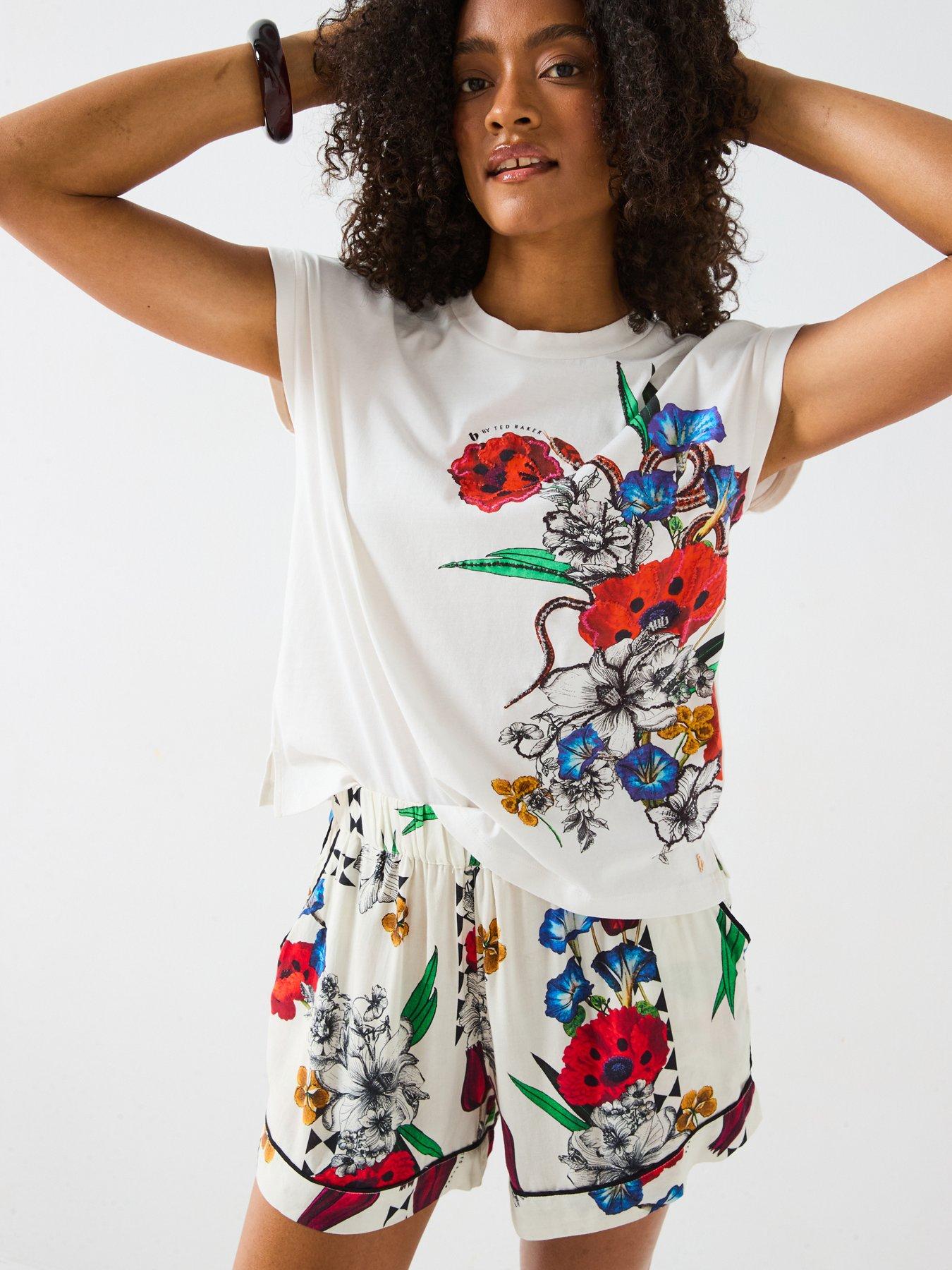 Image 5 of 6 of B By Ted Baker Ted Baker May Snake Tee Set - Ecru