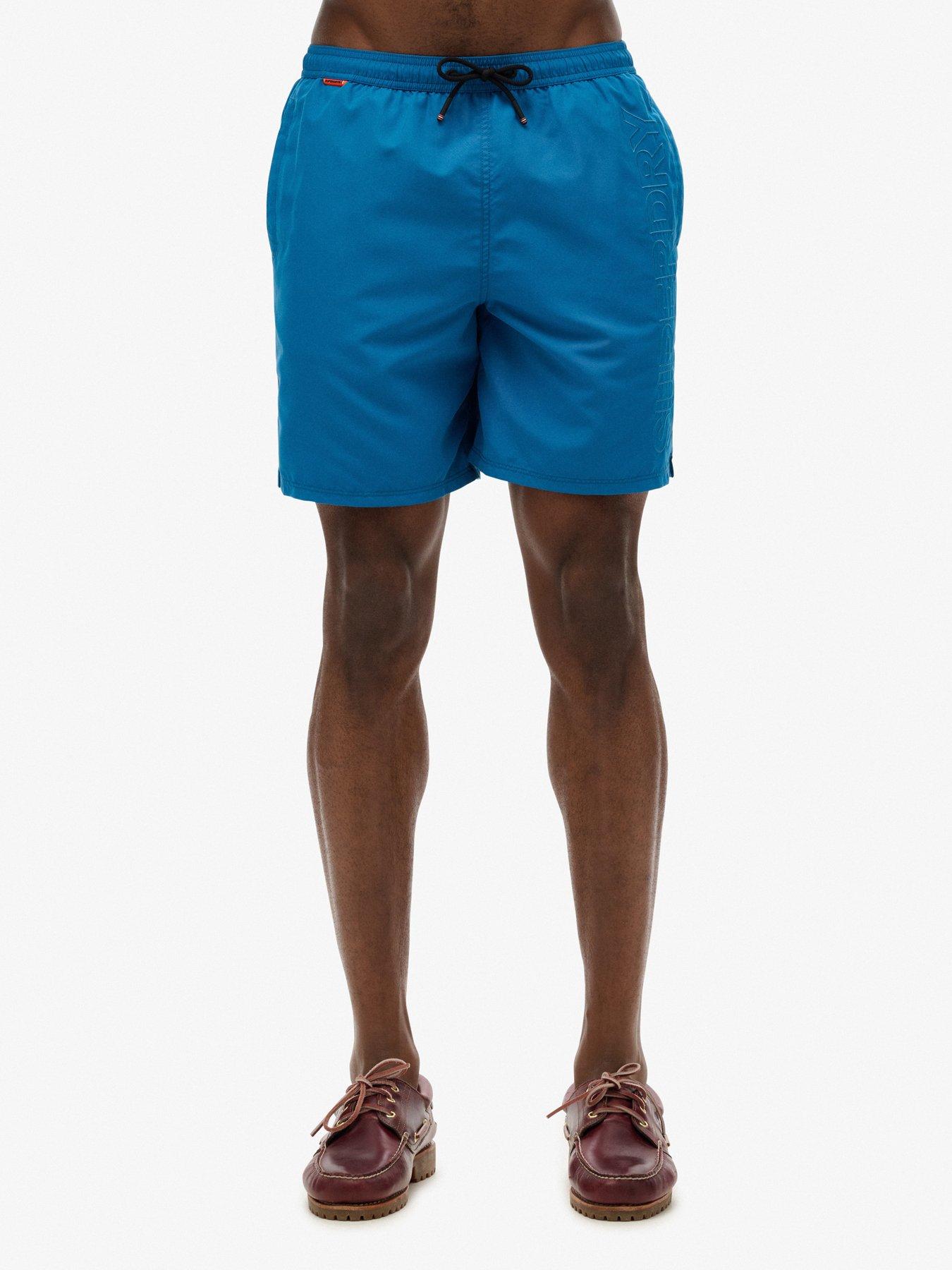 undefined Superdry Premium Embroidered 17-inch Swim Shorts - Blue