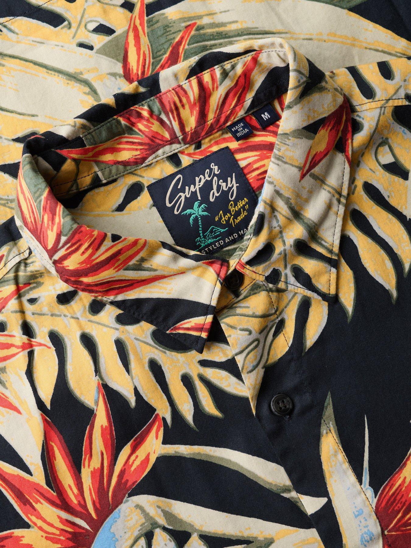 Image 5 of 5 of Superdry Superdry Hawaiian Printed Short Sleeve Shirt - Navy
