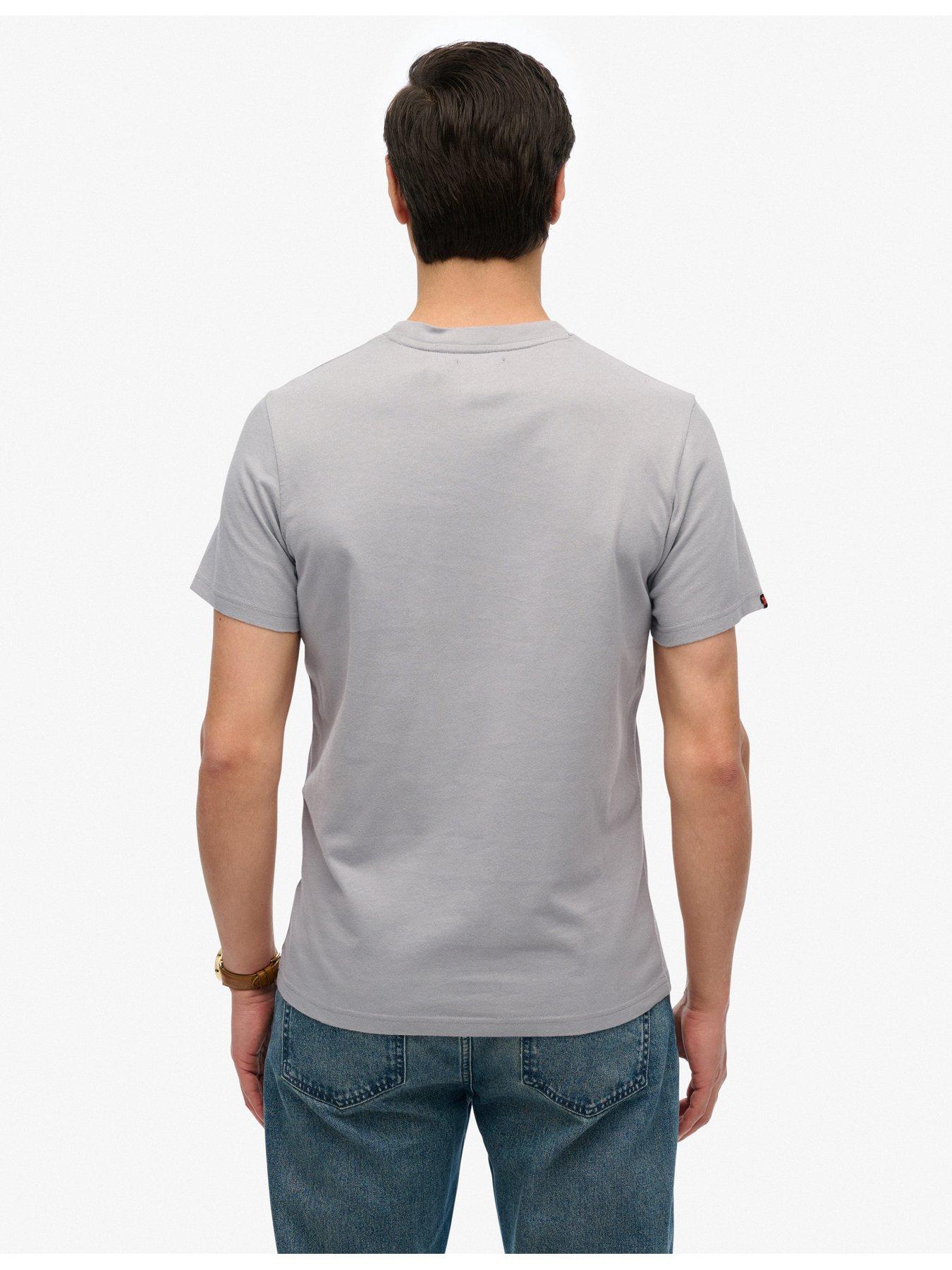 Image 2 of 5 of Superdry Superdry Black Label Logo T-Shirt - Grey