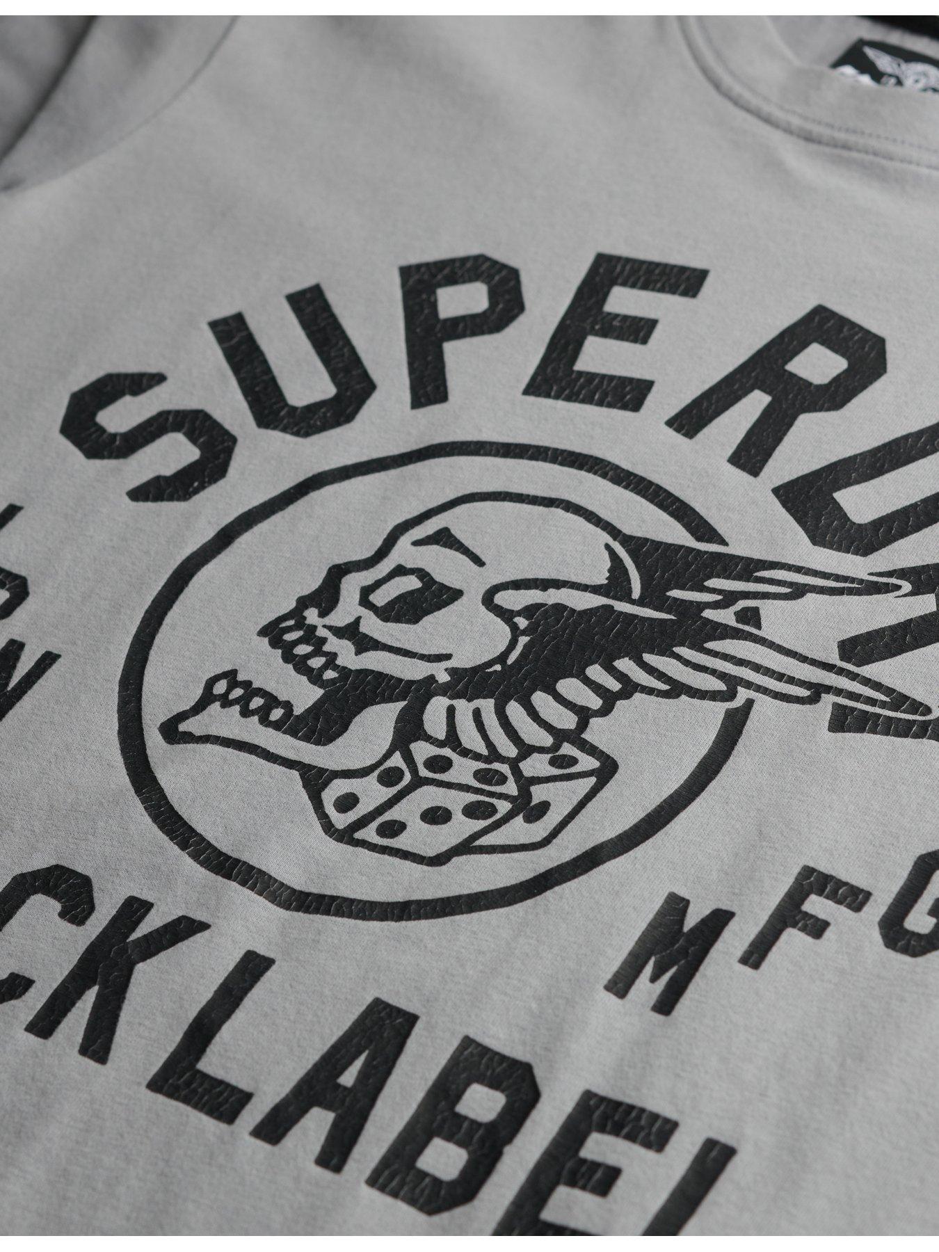 Image 5 of 5 of Superdry Superdry Black Label Logo T-Shirt - Grey