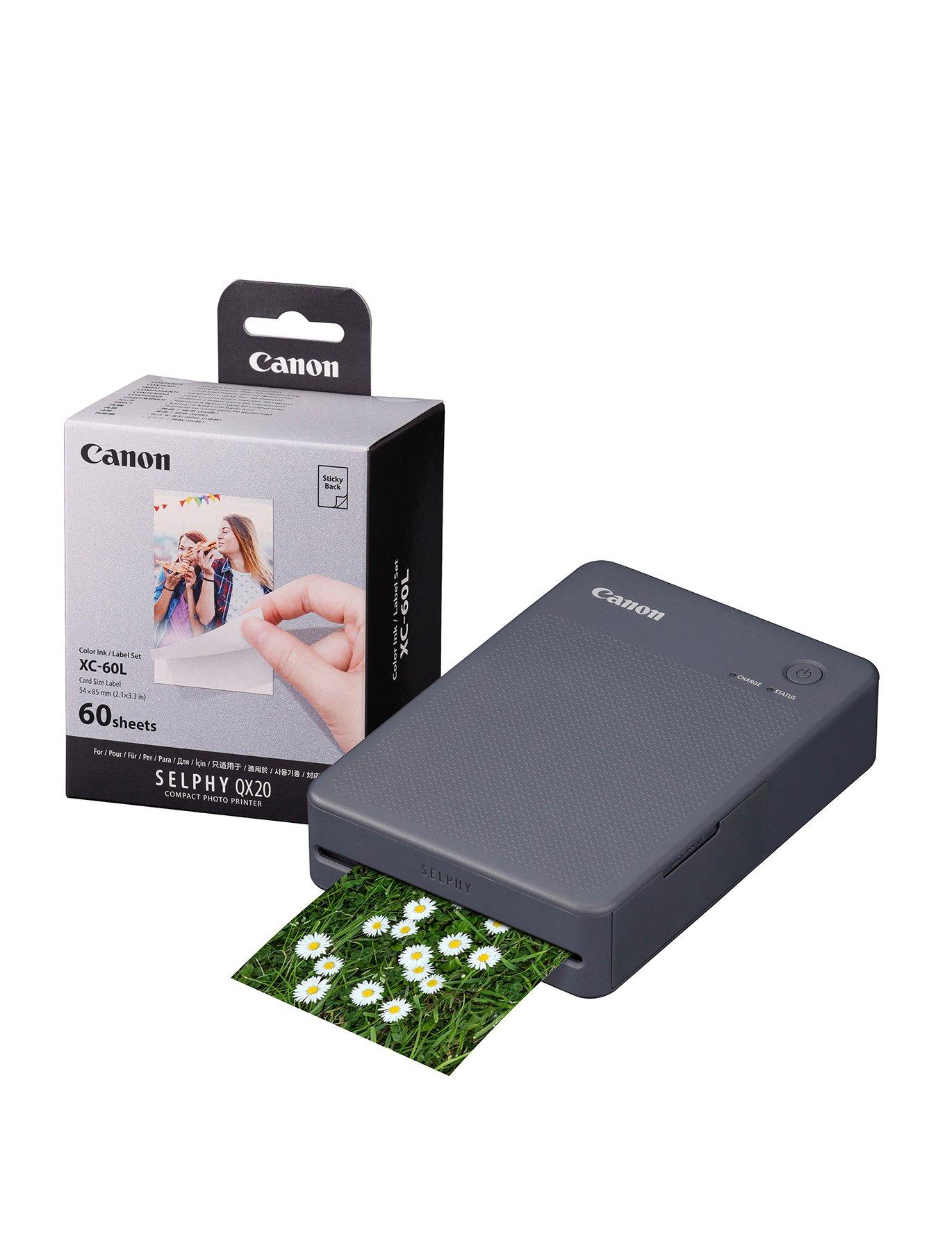 undefined Canon Selphy QX20 Instant Photo Printer Including 60 Shot Print Media - Dark Grey