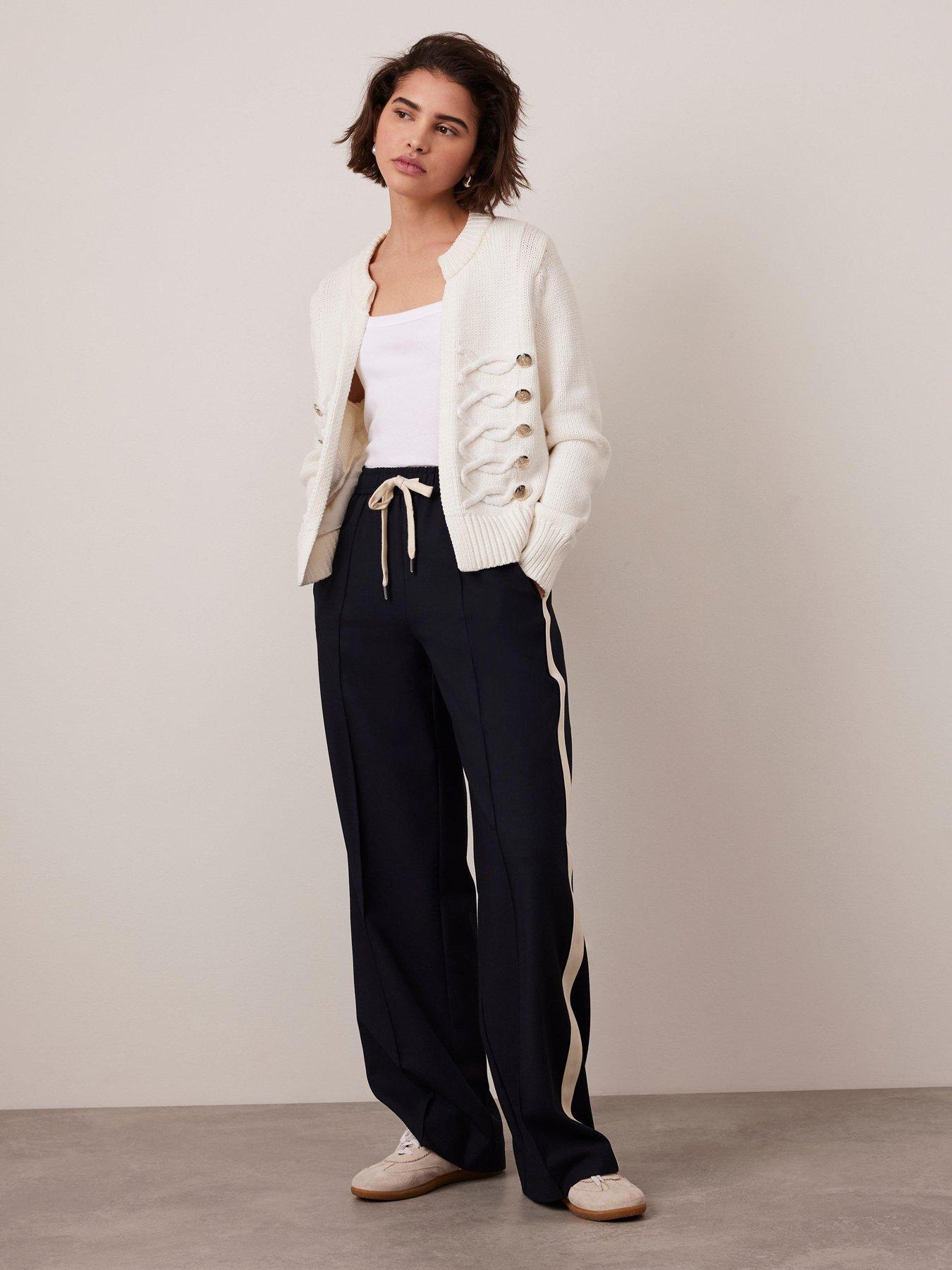 Image 2 of 6 of Mint Velvet Ivory Military Knit Jacket - White