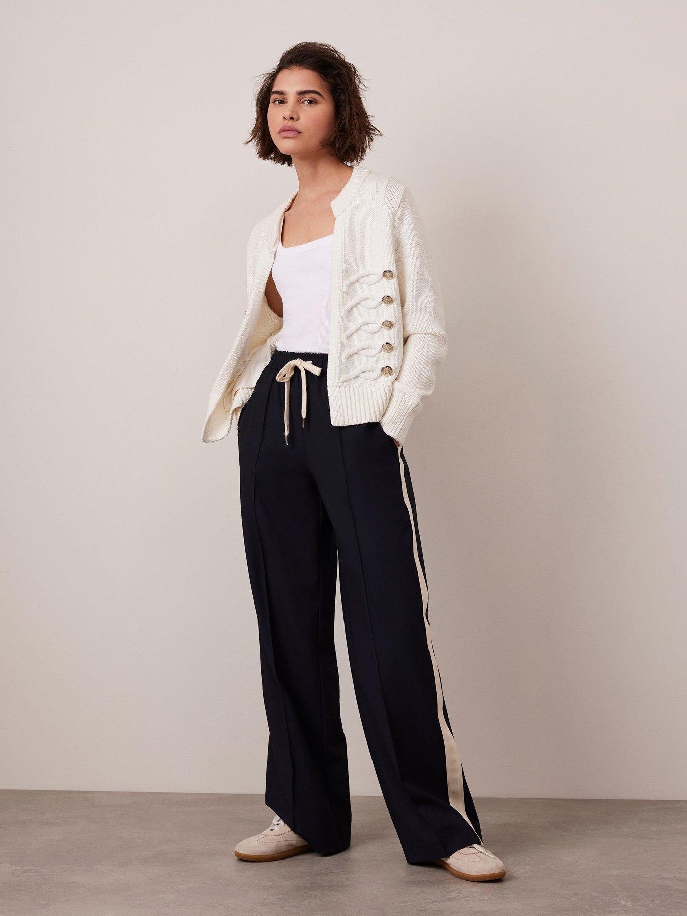 Image 4 of 6 of Mint Velvet Ivory Military Knit Jacket - White