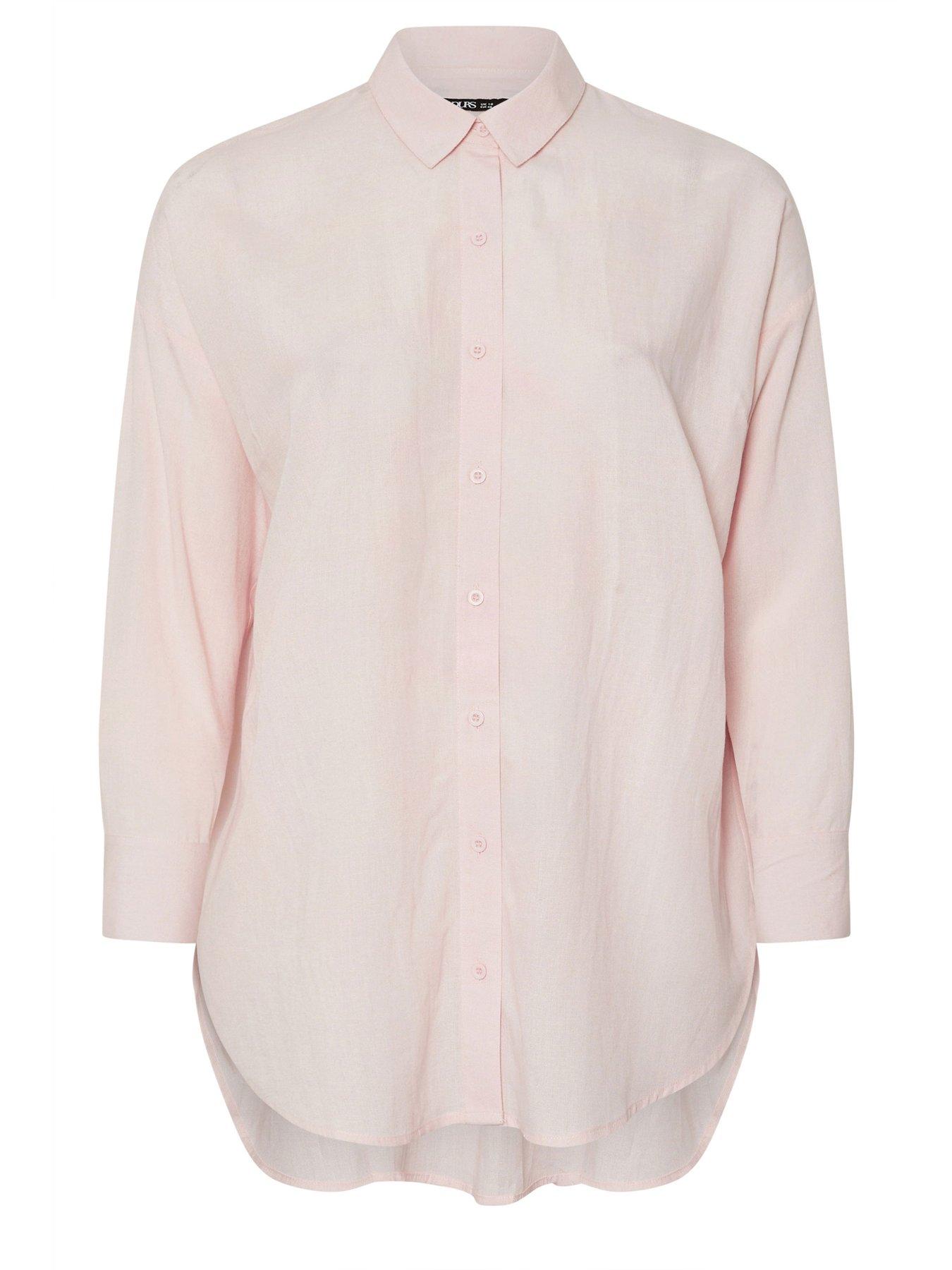 Image 5 of 5 of Yours Curve Long Sleeve Linen Shirt
