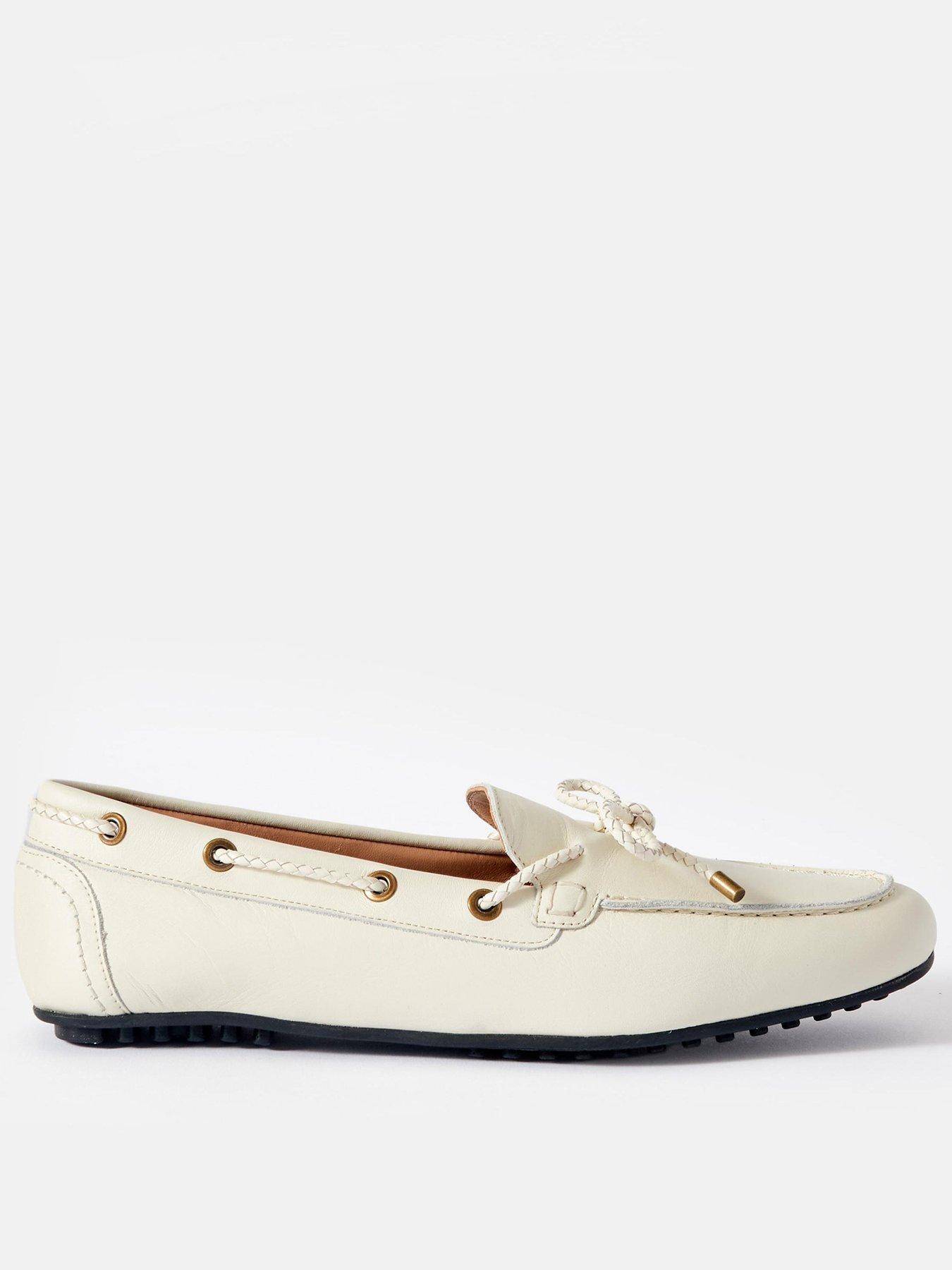 Image 1 of 5 of Mint Velvet Sally Boat Shoe - Cream
