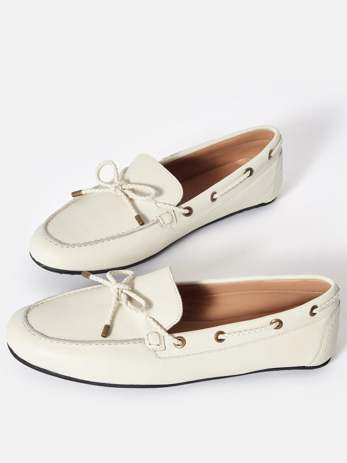 Image 2 of 5 of Mint Velvet Sally Boat Shoe - Cream
