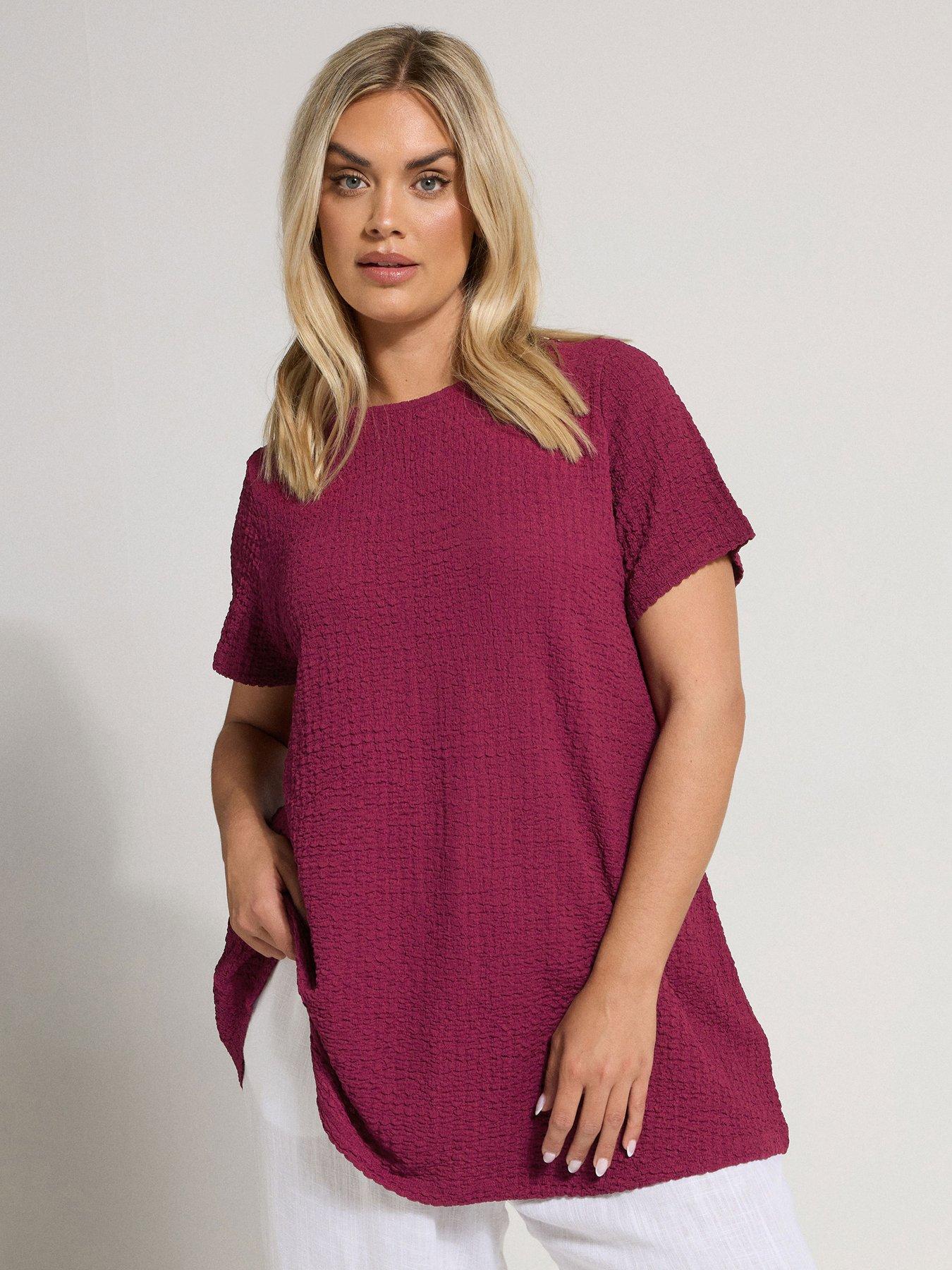 yours-curve-texture-swing-top-pink