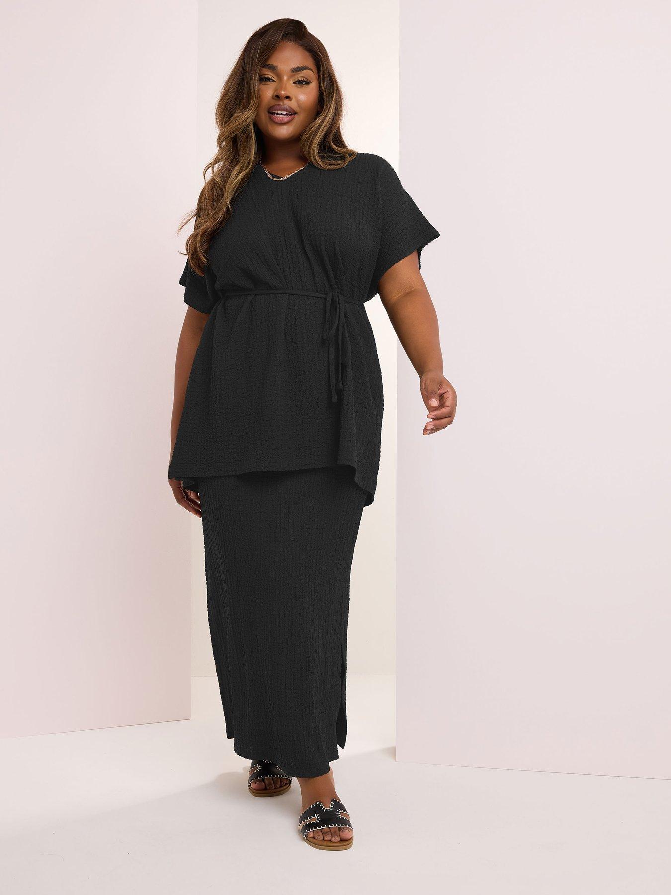 yours-curve-grown-on-sleeve-belted-tunic-blackback