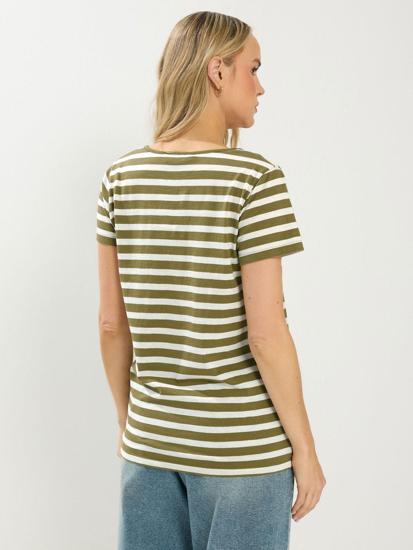 long-tall-sally-2-pack-stripe-slub-t-shirt-greenstillFront