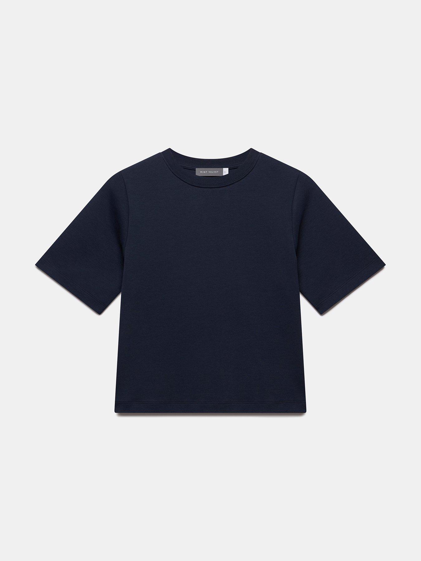Image 5 of 6 of Mint Velvet Navy Ultimate Cotton T-Shirt - Blue