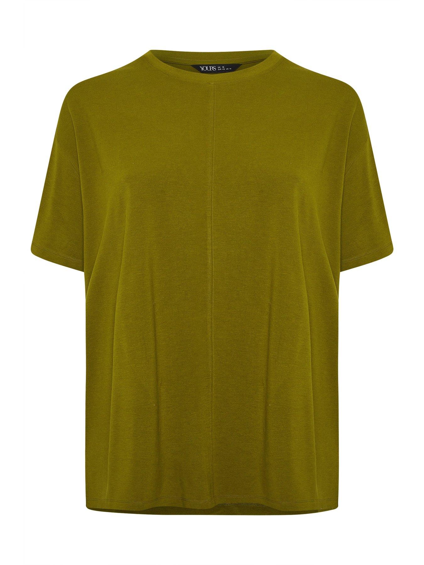 yours-curve-boxy-t-shirt-greendetail