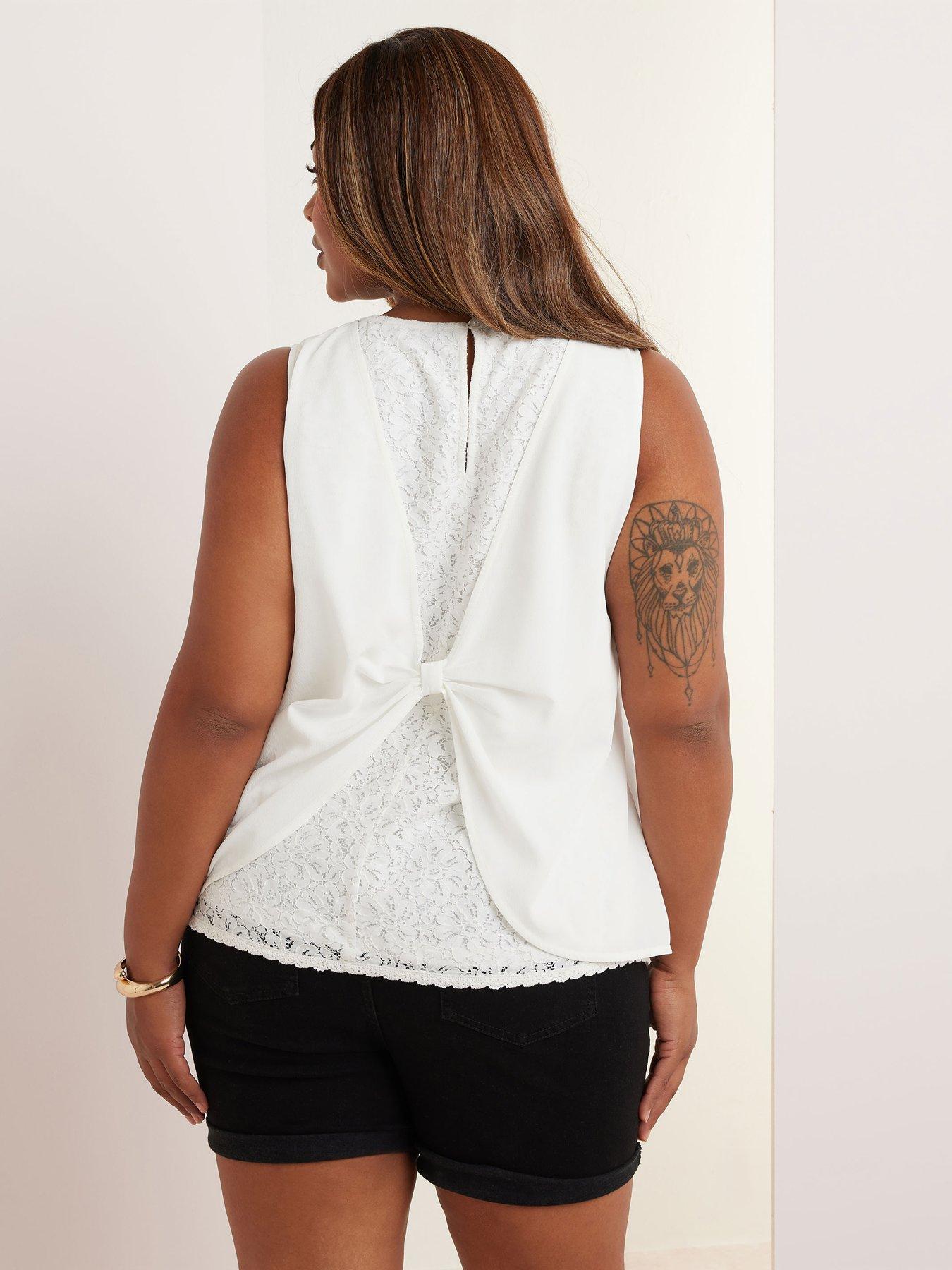yours-curve-lace-insert-scallop-vest-top-whitestillFront