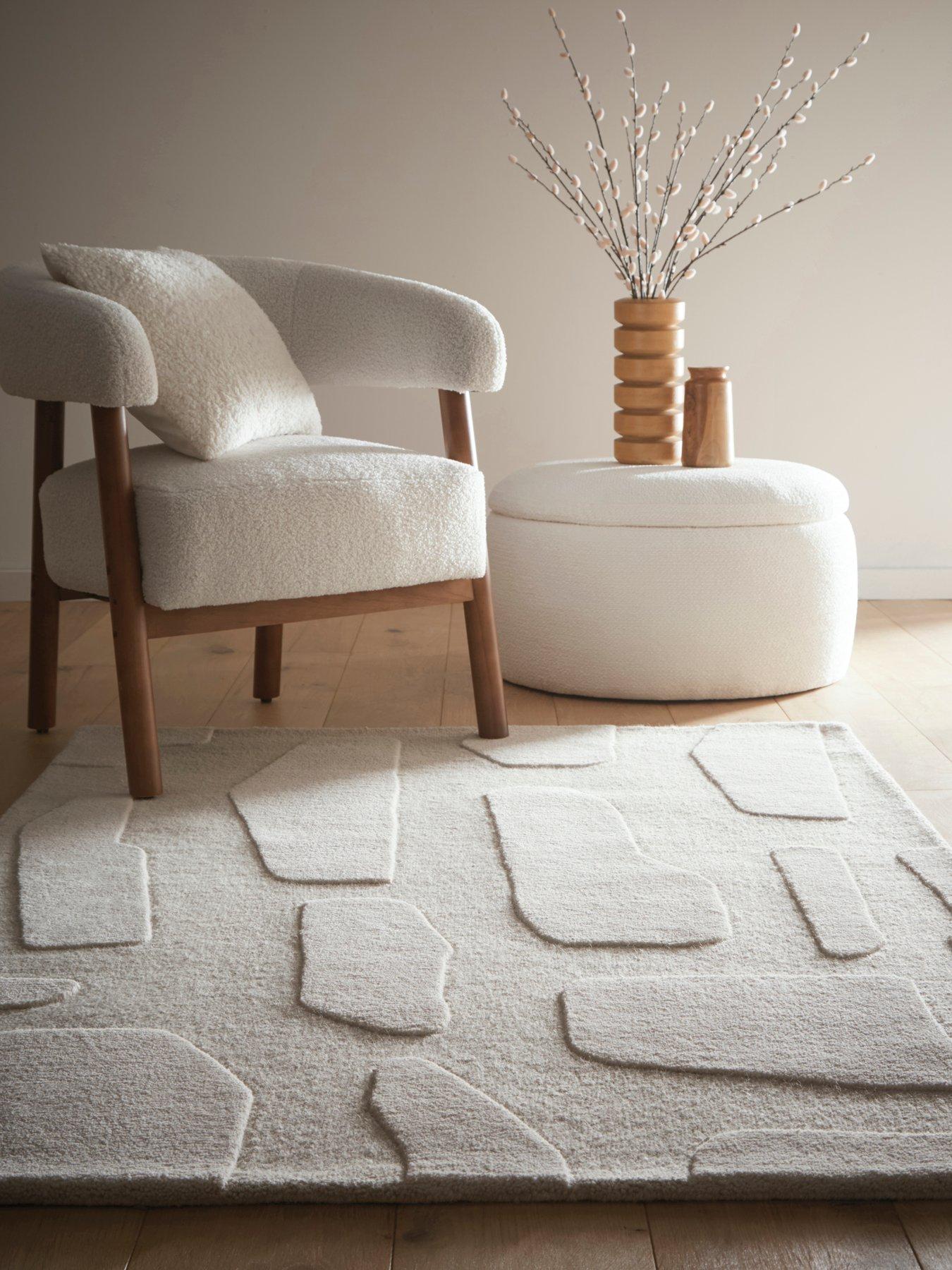 Image 1 of 5 of The Very Collection Sculpted Wool Stone Rug