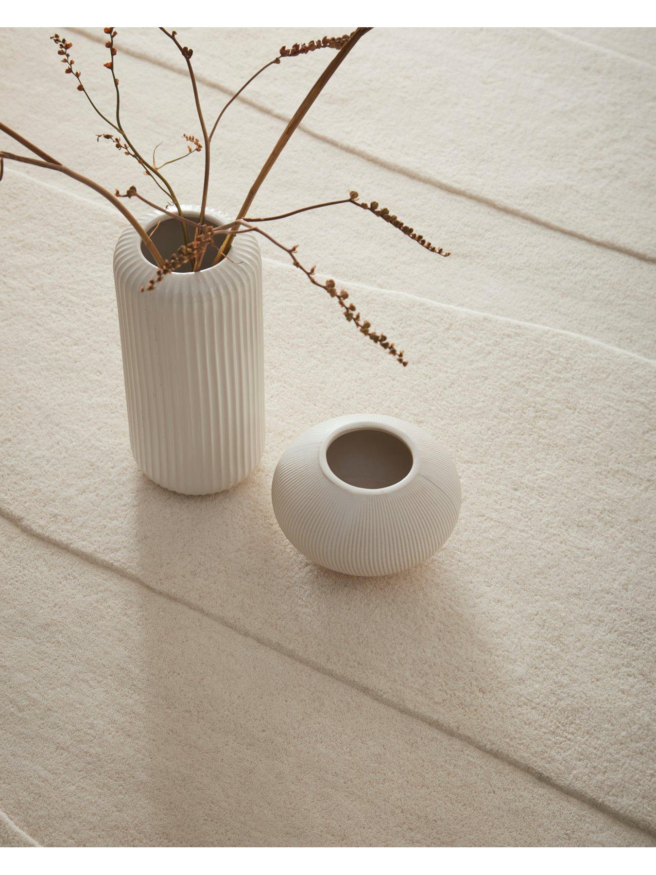 Image 3 of 5 of The Very Collection Sculpted Wool Rock Rug - Cream