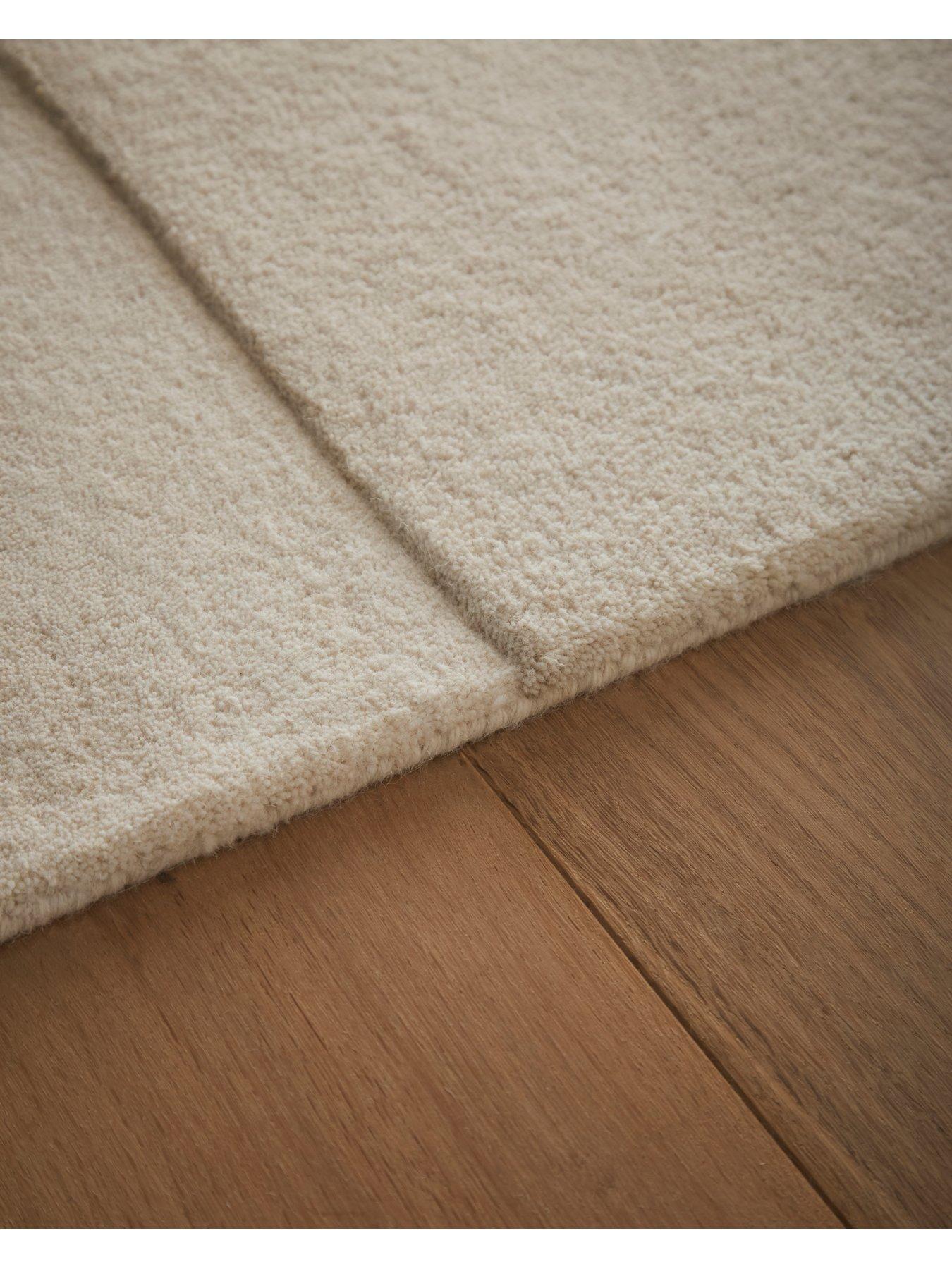 Image 4 of 5 of The Very Collection Sculpted Wool Rock Rug - Cream