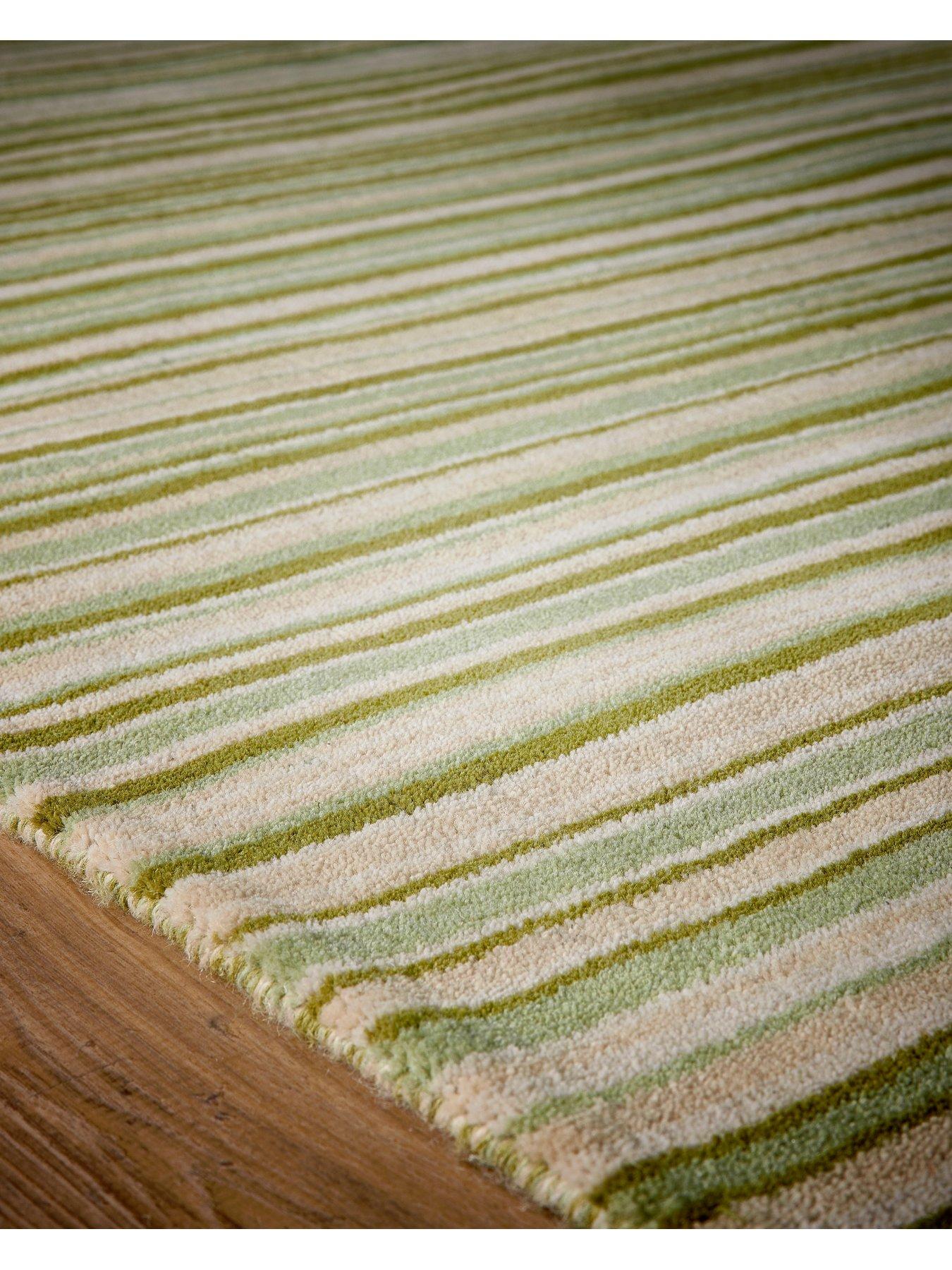 Image 5 of 5 of The Very Collection Fine Stripes Green Runner