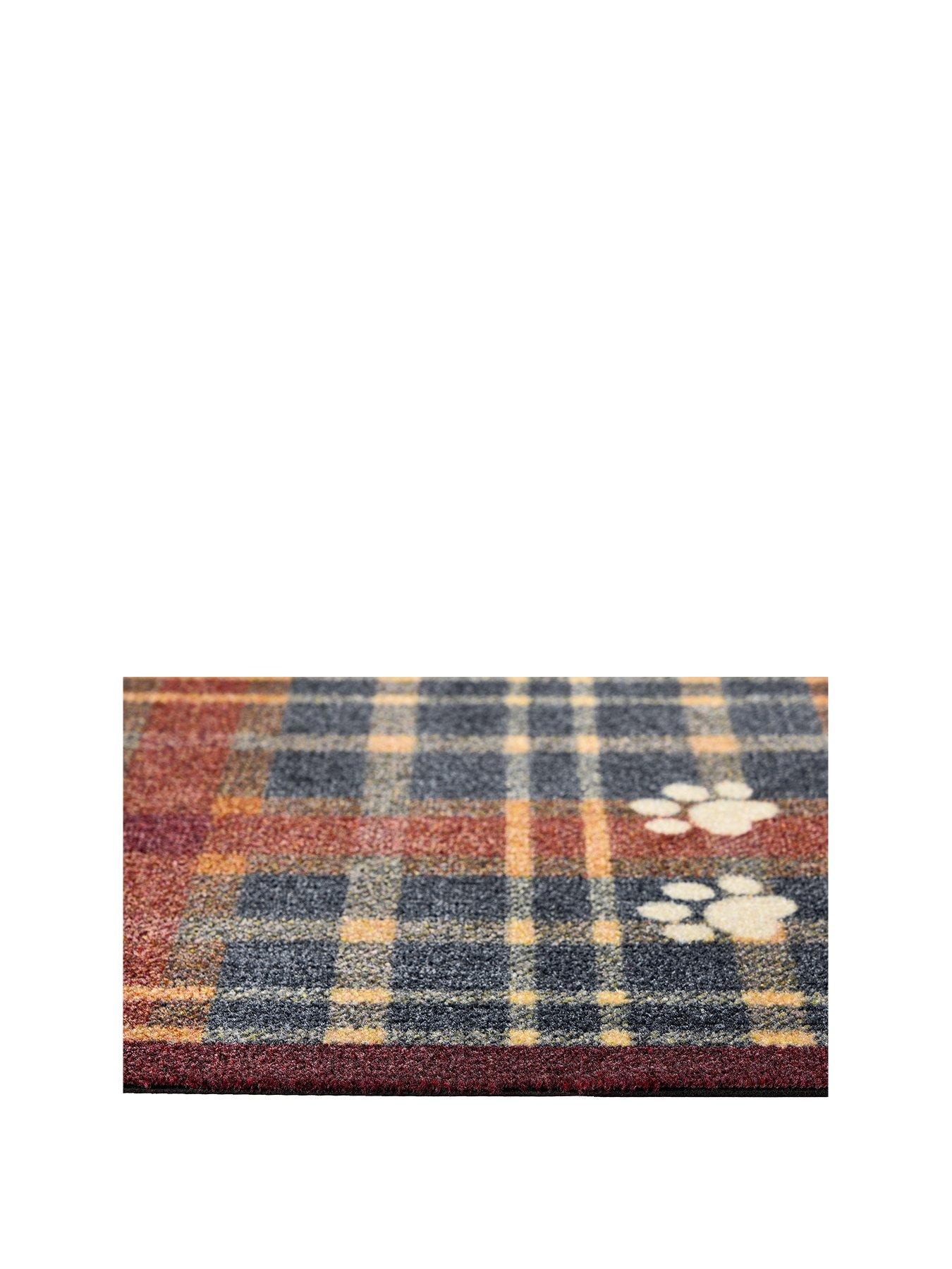 Image 2 of 3 of The Very Collection Plaid Paws Doormat - Multi