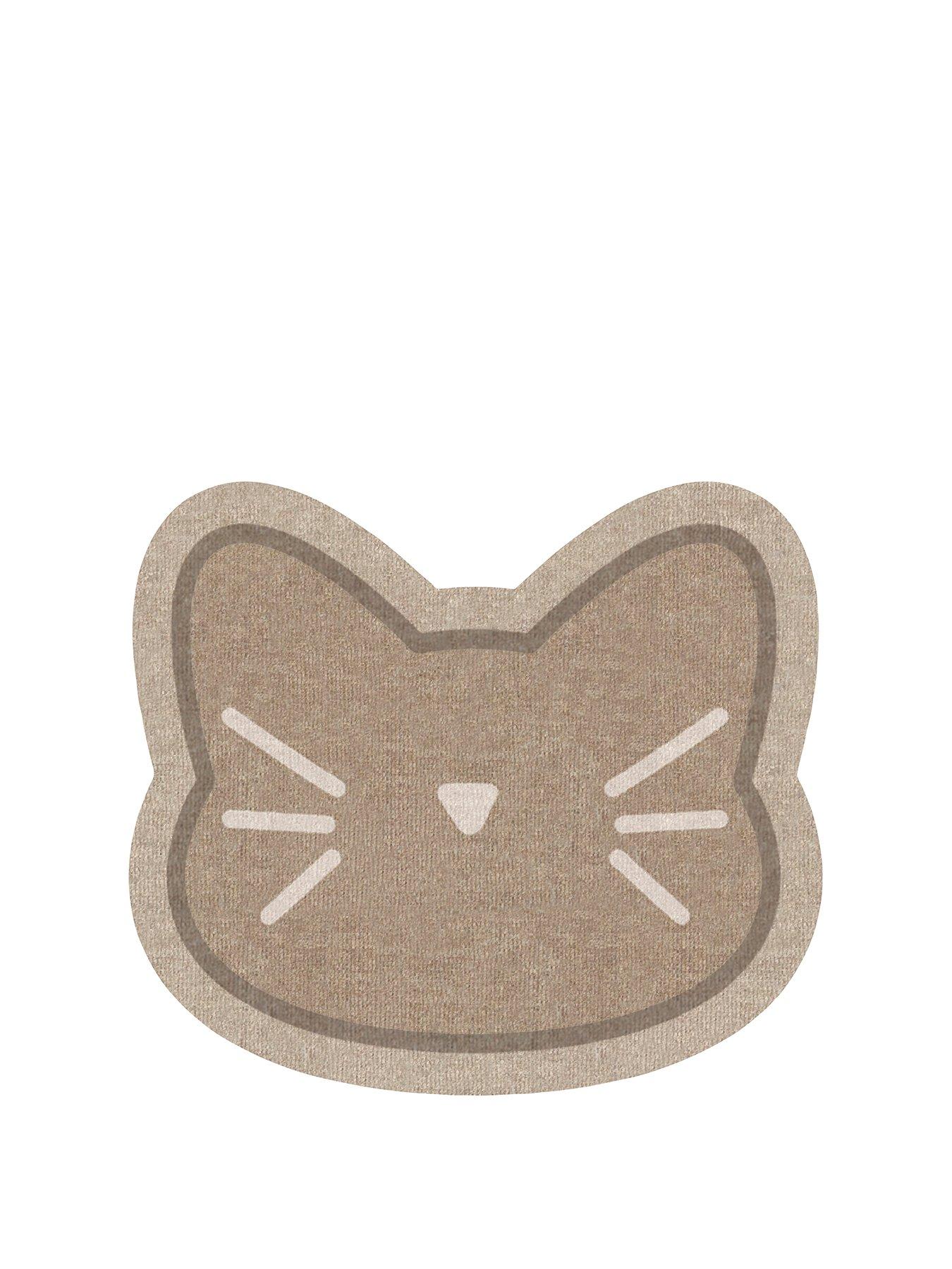 Image 2 of 2 of The Very Collection Cat Face-Shaped Mat - Beige
