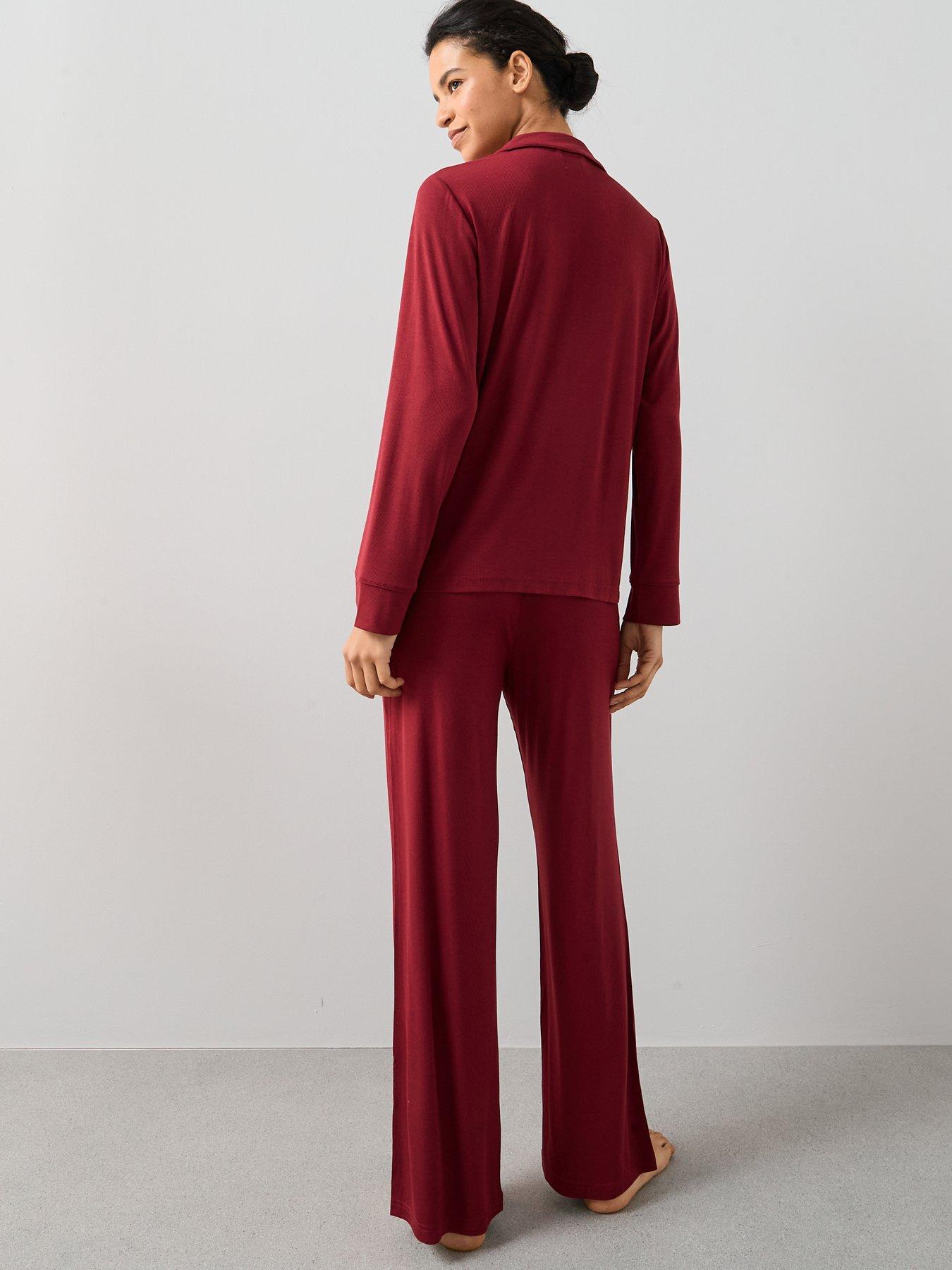 the-very-collection-ribbed-soft-touch-revere-pyjama-set-redstillFront