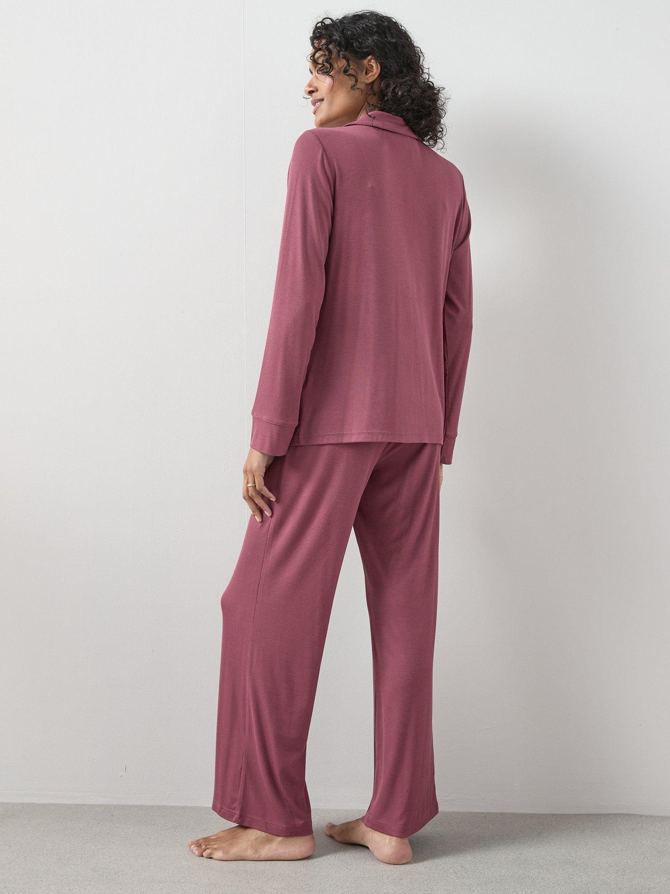 the-very-collection-rib-soft-touch-revere-pj-set-purplestillFront