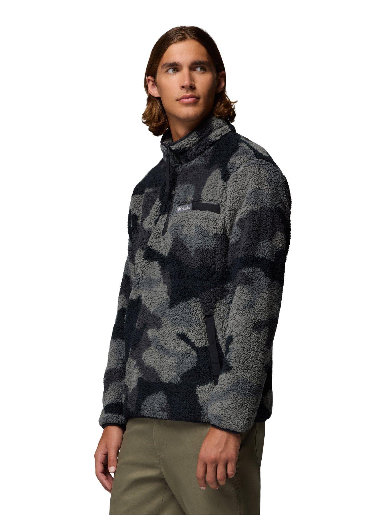 columbia-mens-rugged-ridge-high-pile-half-zip-fleece-blackoutfit