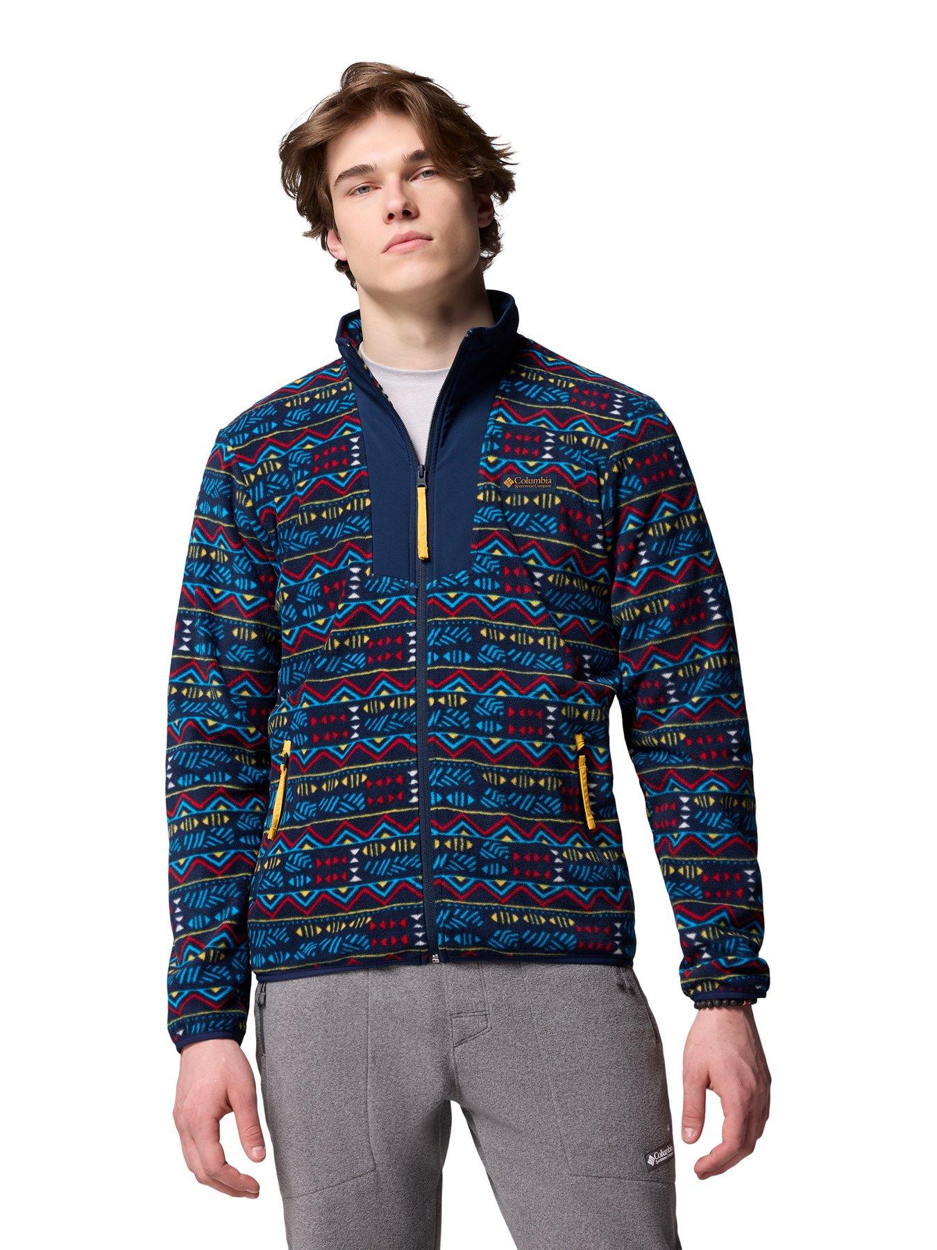 Columbia Men's Sequoia Grove Printed Full Zip Fleece - Navy
