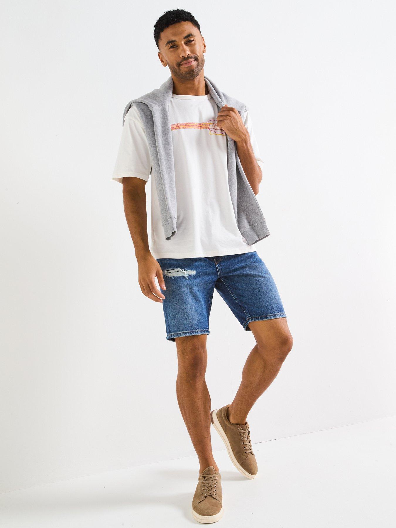diesel-distressed-slim-denim-shorts-blueback