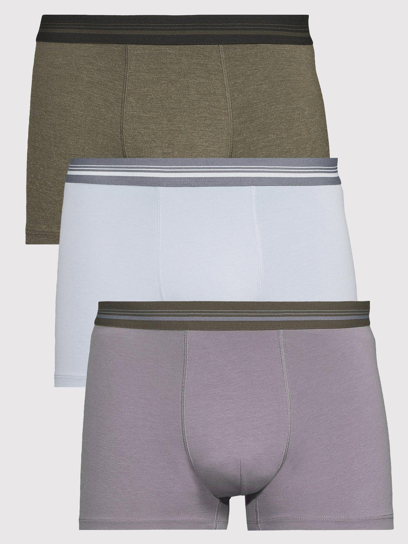 Very Man 3 Pack Trunks - Khaki/Blue