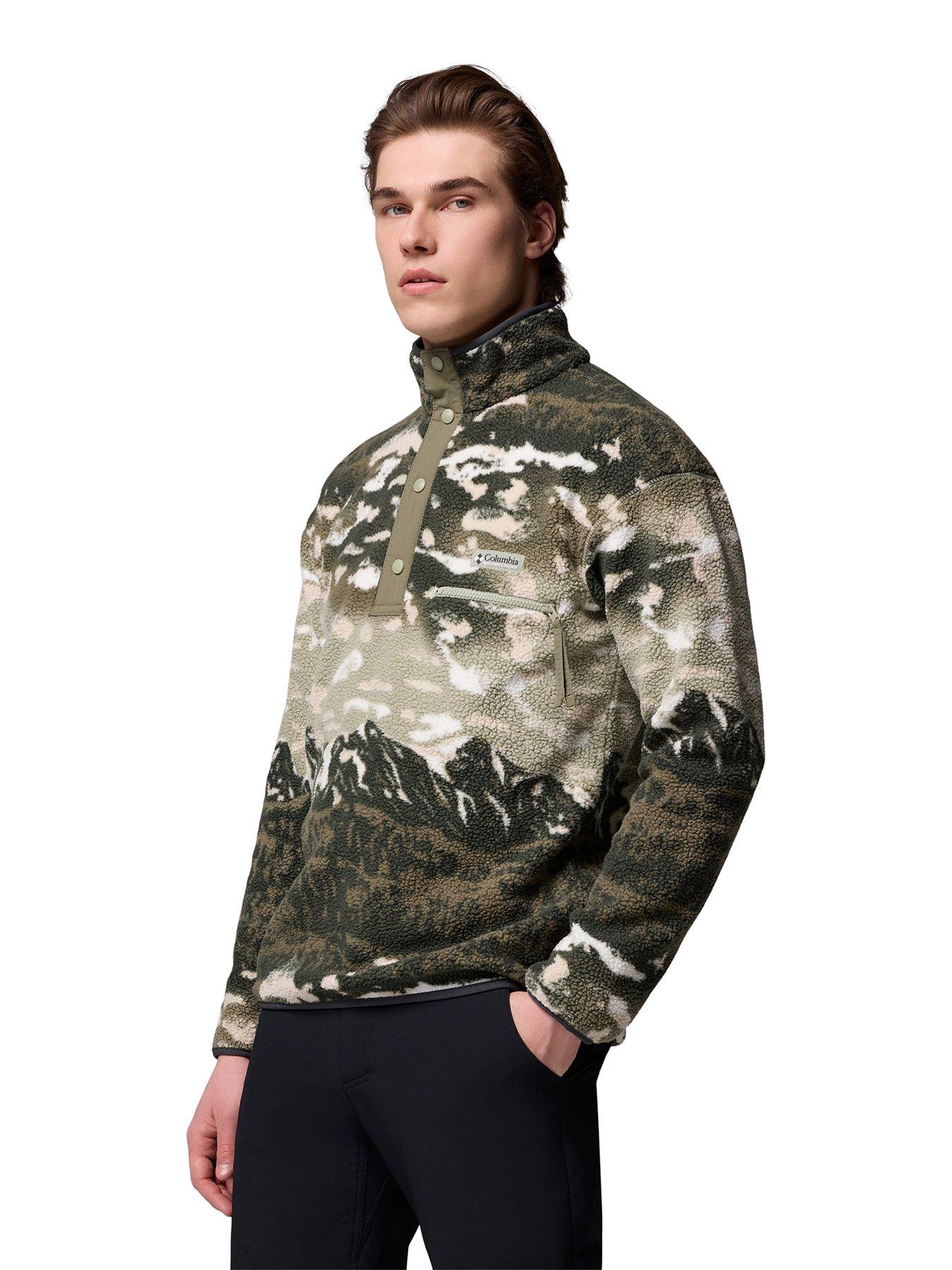 columbia-mens-helvetia-ii-printed-half-snap-fleece-greenoutfit