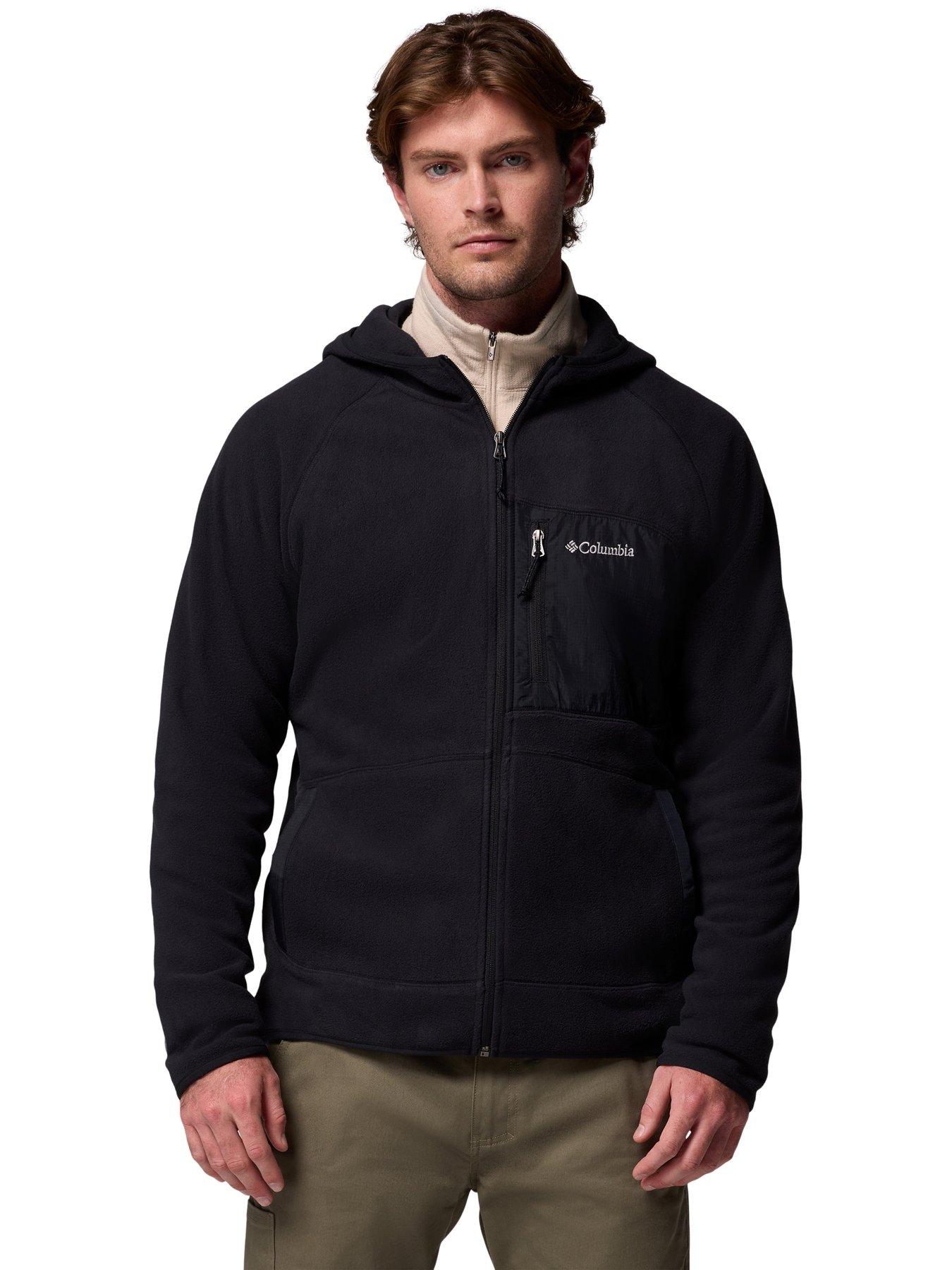 columbia-mens-fast-trek-overlay-hooded-full-zip-fleece-blackfront