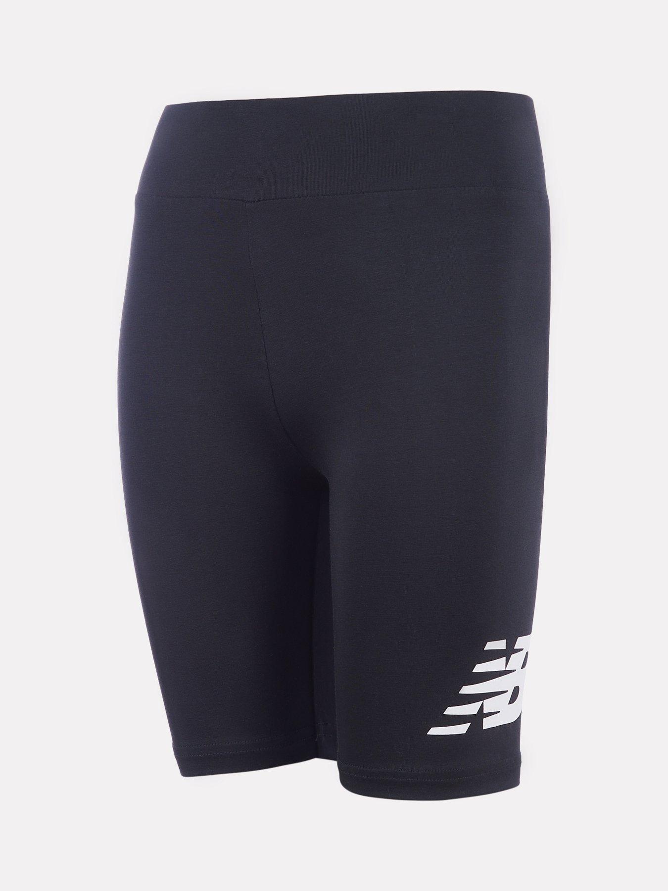 Image 6 of 6 of New Balance Junior Girls Stacked Logo Cycle Short - Black